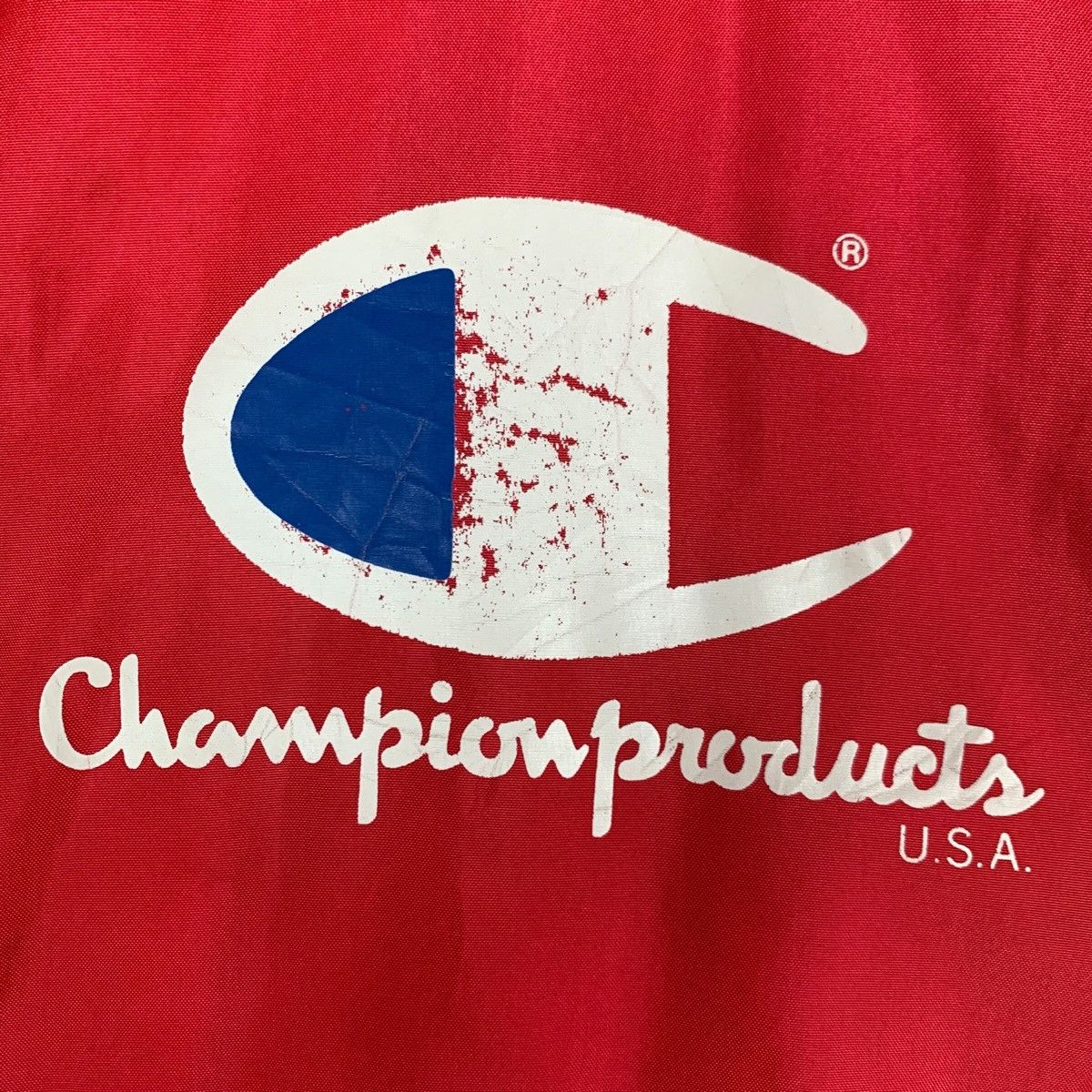 Champion Vintage CHAMPION RARE RED 80s Nylon Casual Worker Jacket Men Size US L / EU 52-54 / 3 - 3 Thumbnail