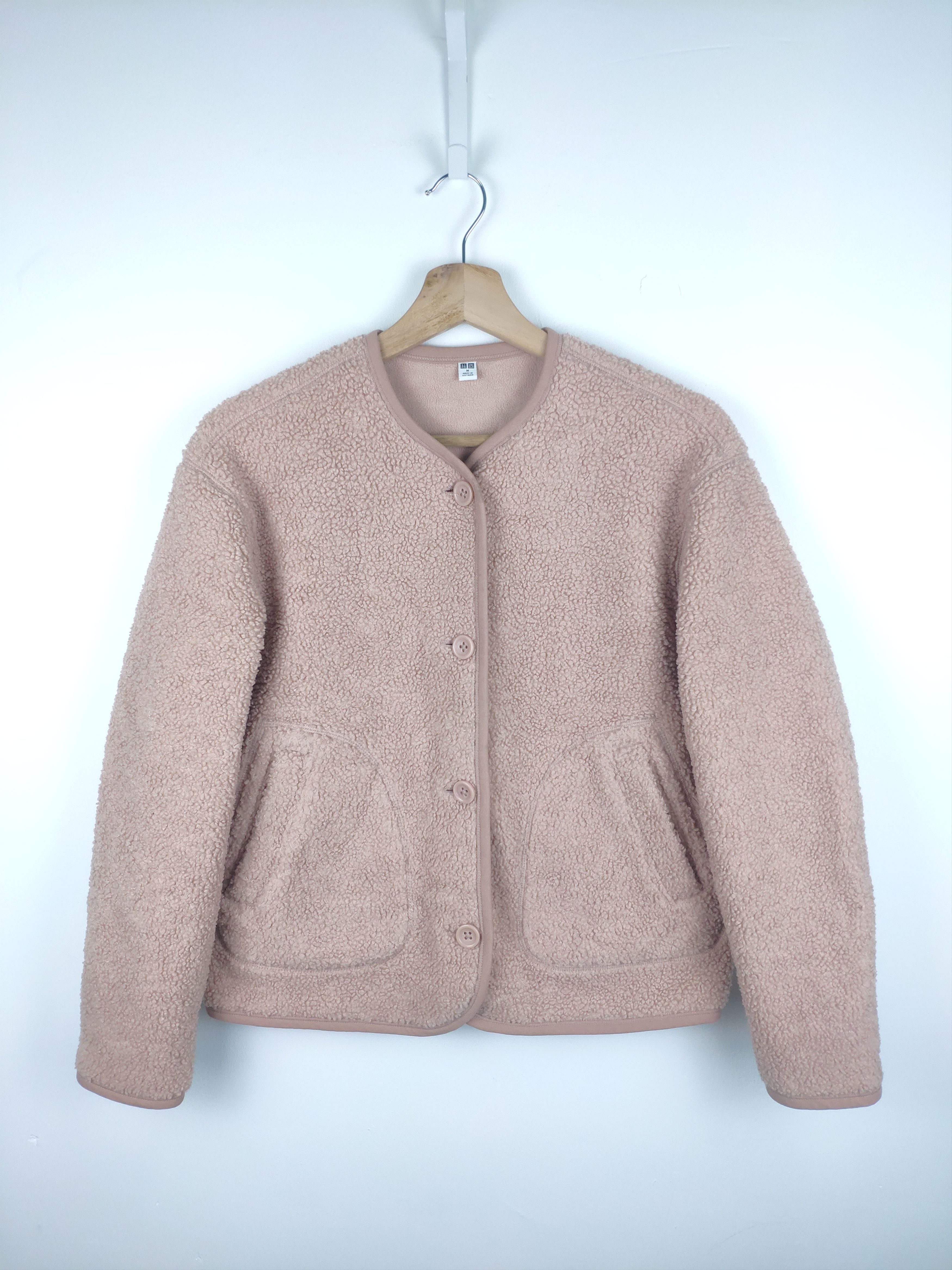Japanese Brand × Uniqlo Uniqlo Fleece Sherpa Cropped Cardigan Size US M / EU 48-50 / 2 - 1 Thumbnail