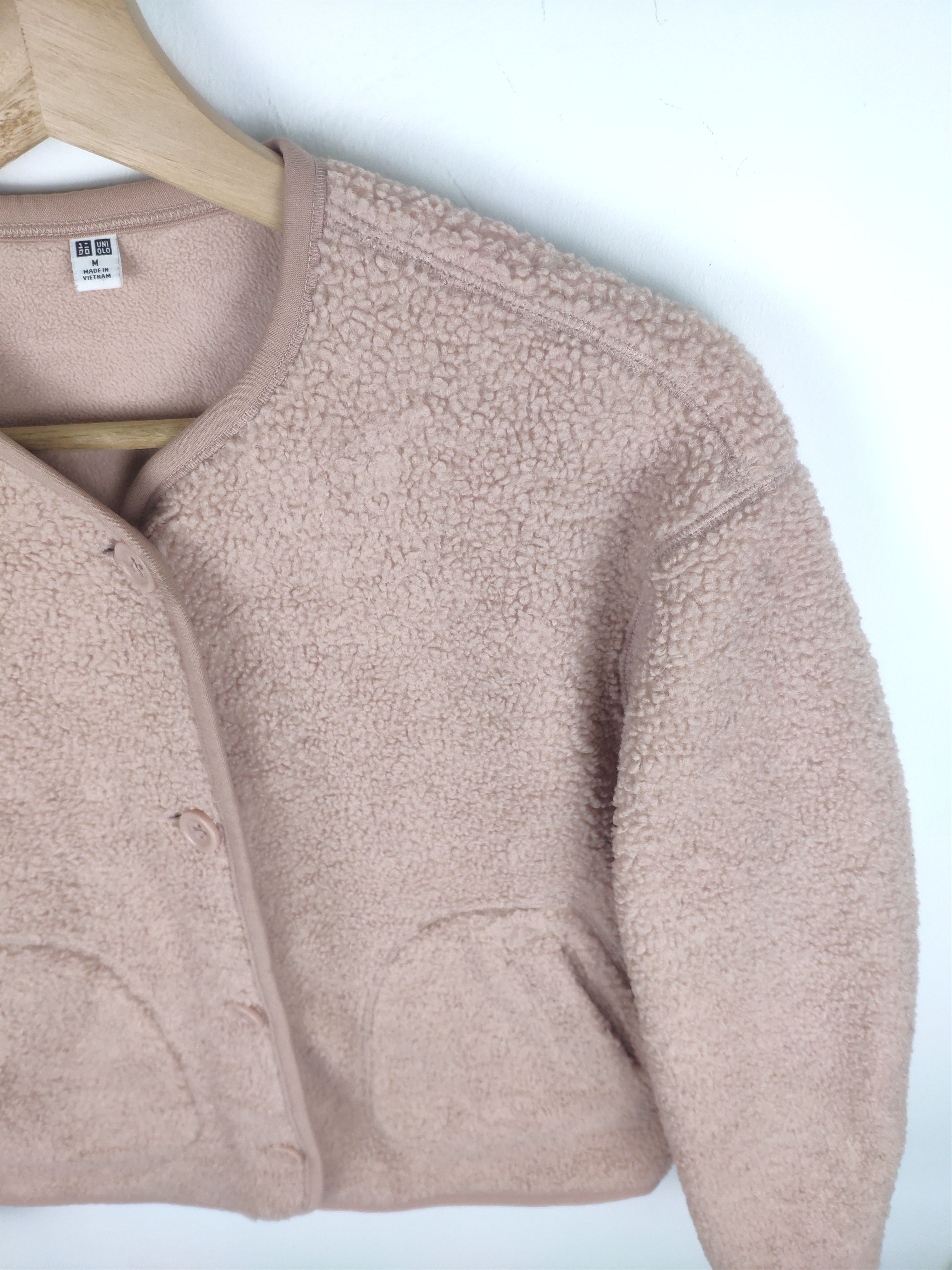 Japanese Brand × Uniqlo Uniqlo Fleece Sherpa Cropped Cardigan Size US M / EU 48-50 / 2 - 3 Thumbnail