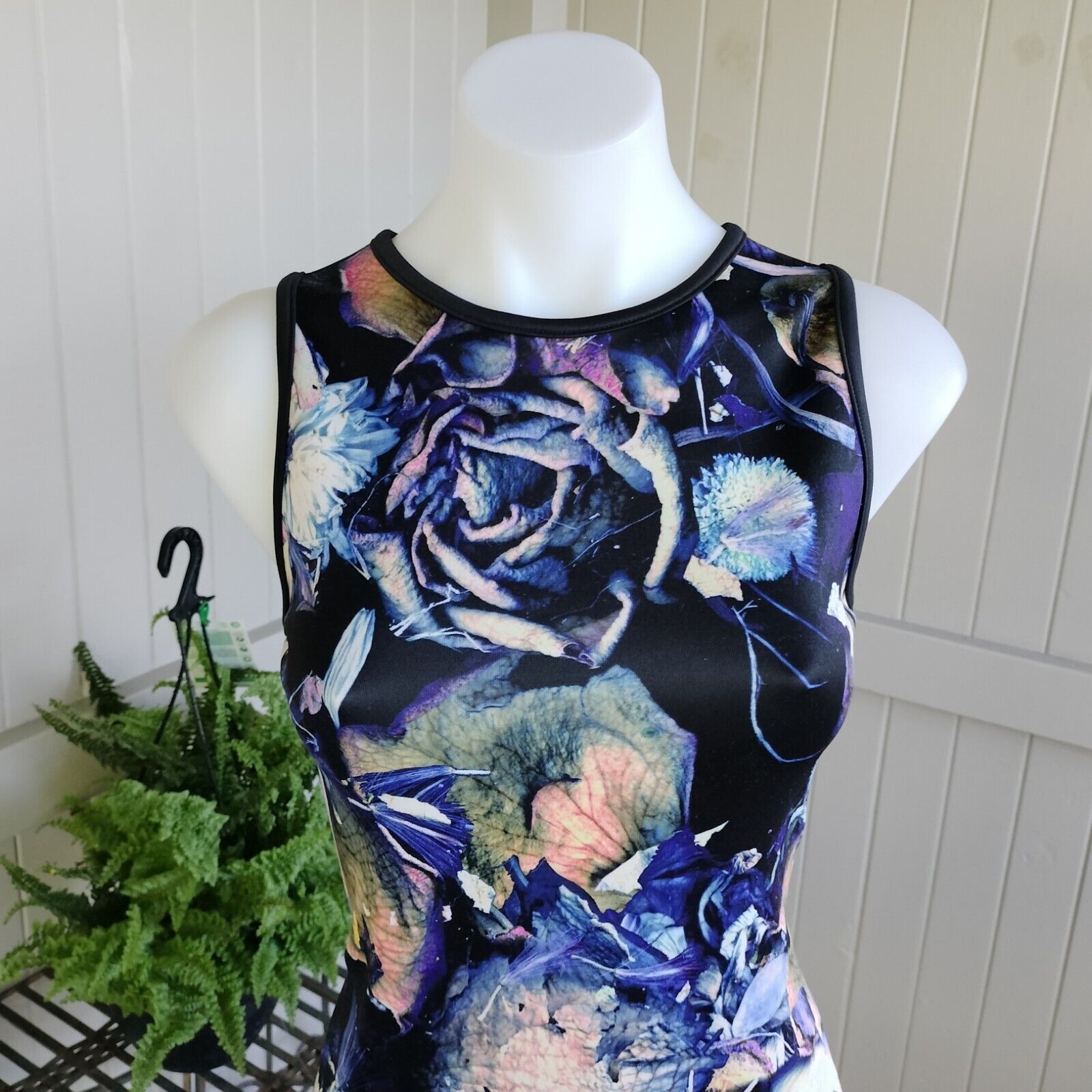 Designer × Man Made In Australia Sara Phillips Dress Mini A Line Digital Abstract Cocktail Size M / US 6-8 / IT 42-44 - 3 Thumbnail