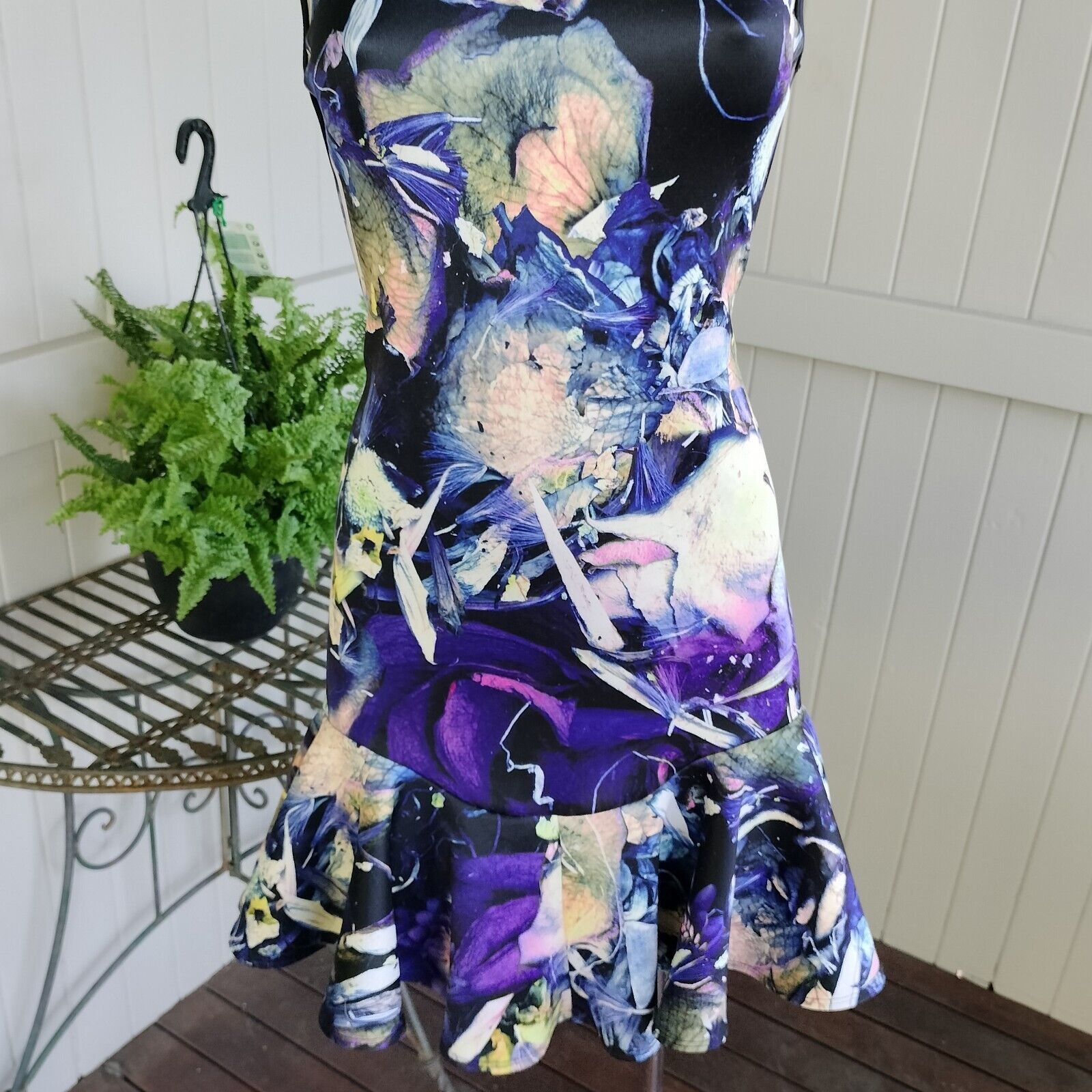 Designer × Man Made In Australia Sara Phillips Dress Mini A Line Digital Abstract Cocktail Size M / US 6-8 / IT 42-44 - 4 Thumbnail