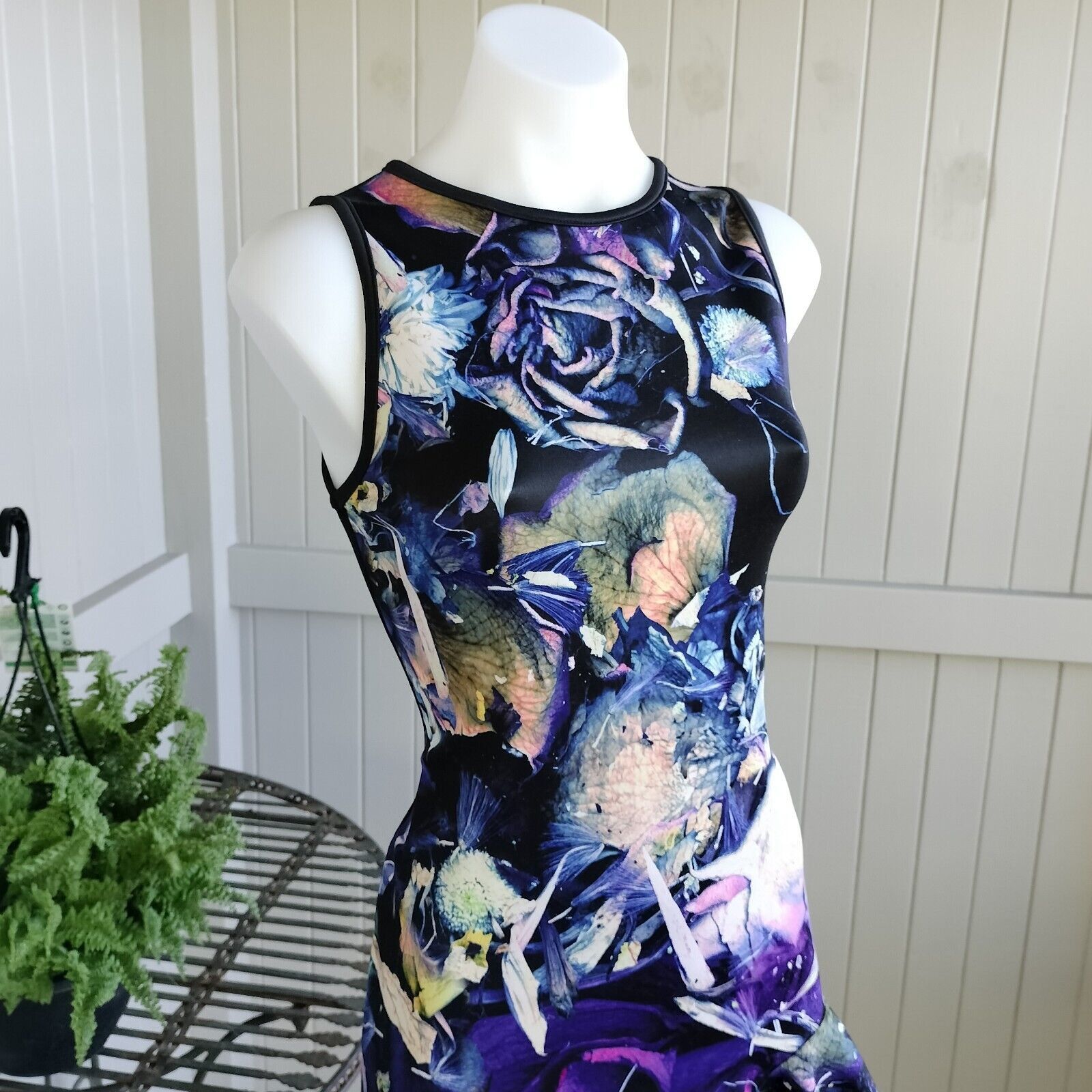 Designer × Man Made In Australia Sara Phillips Dress Mini A Line Digital Abstract Cocktail Size M / US 6-8 / IT 42-44 - 5 Thumbnail