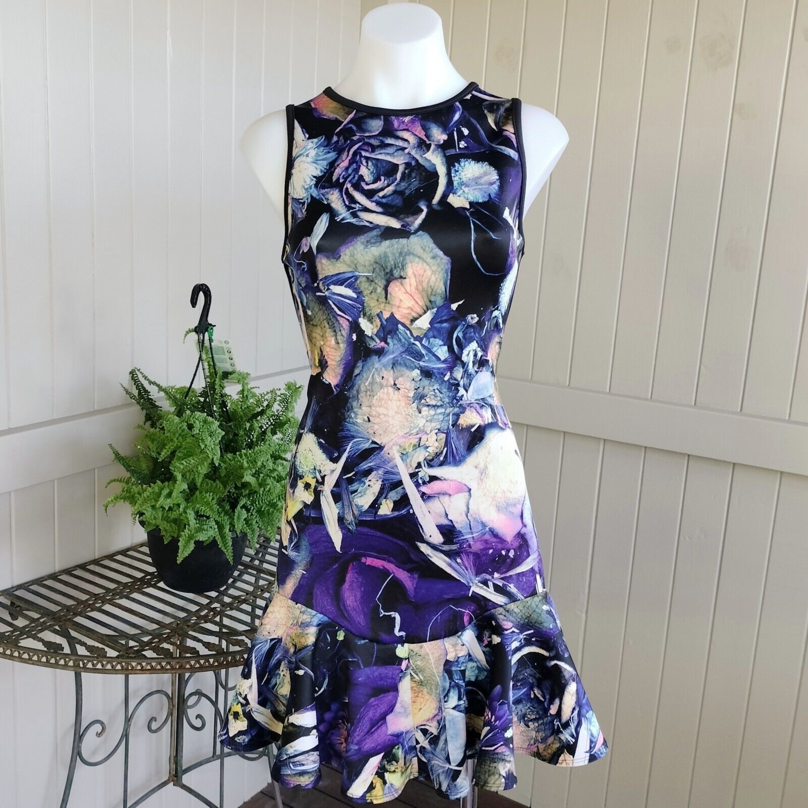 Designer × Man Made In Australia Sara Phillips Dress Mini A Line Digital Abstract Cocktail Size M / US 6-8 / IT 42-44 - 1 Thumbnail