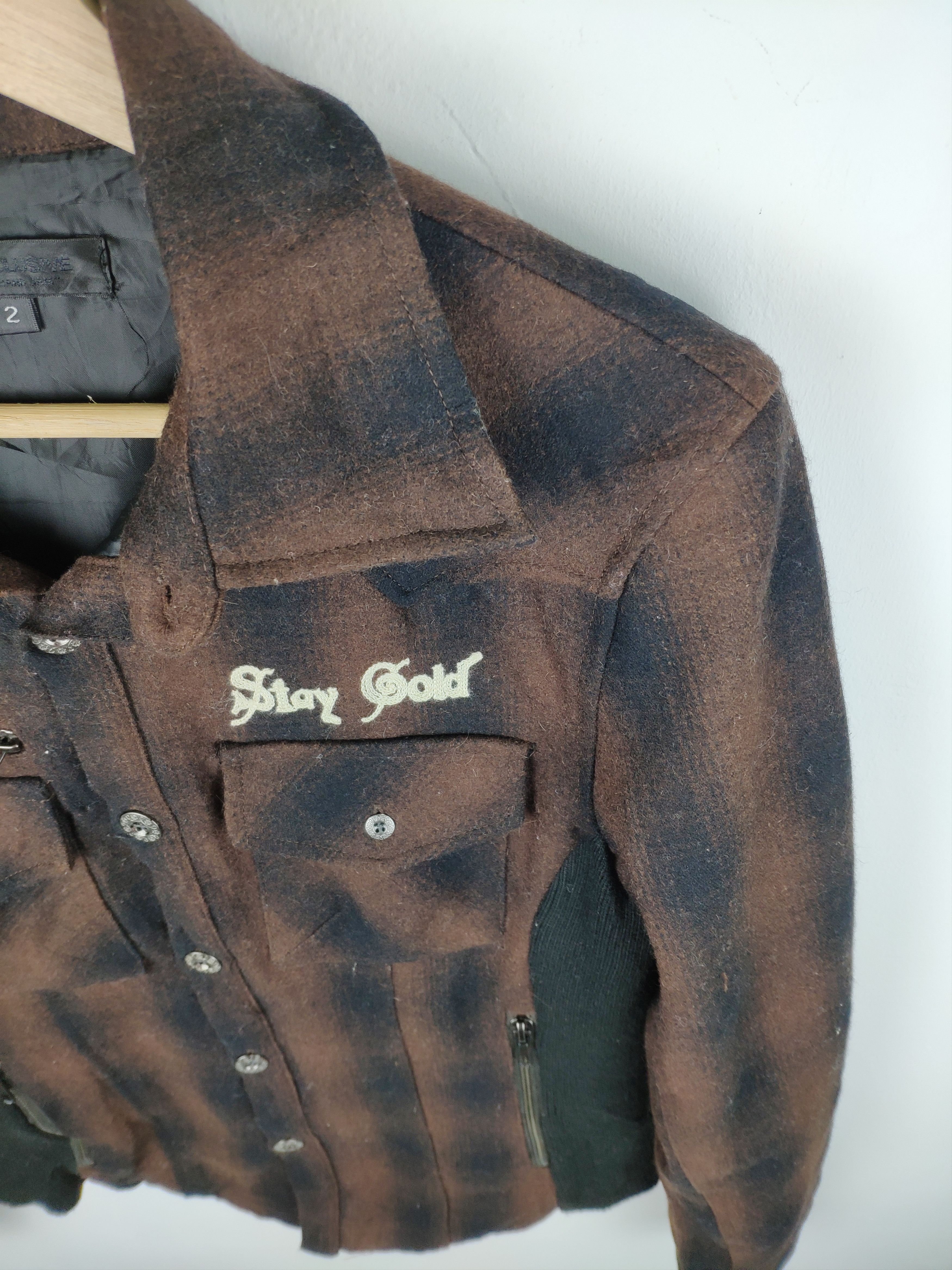 Flannel × Japanese Brand × Vintage Steal 💥 Vintage Wool Flannel Jacket Checkered Travis Style Size US S / EU 44-46 / 1 - 5 Thumbnail