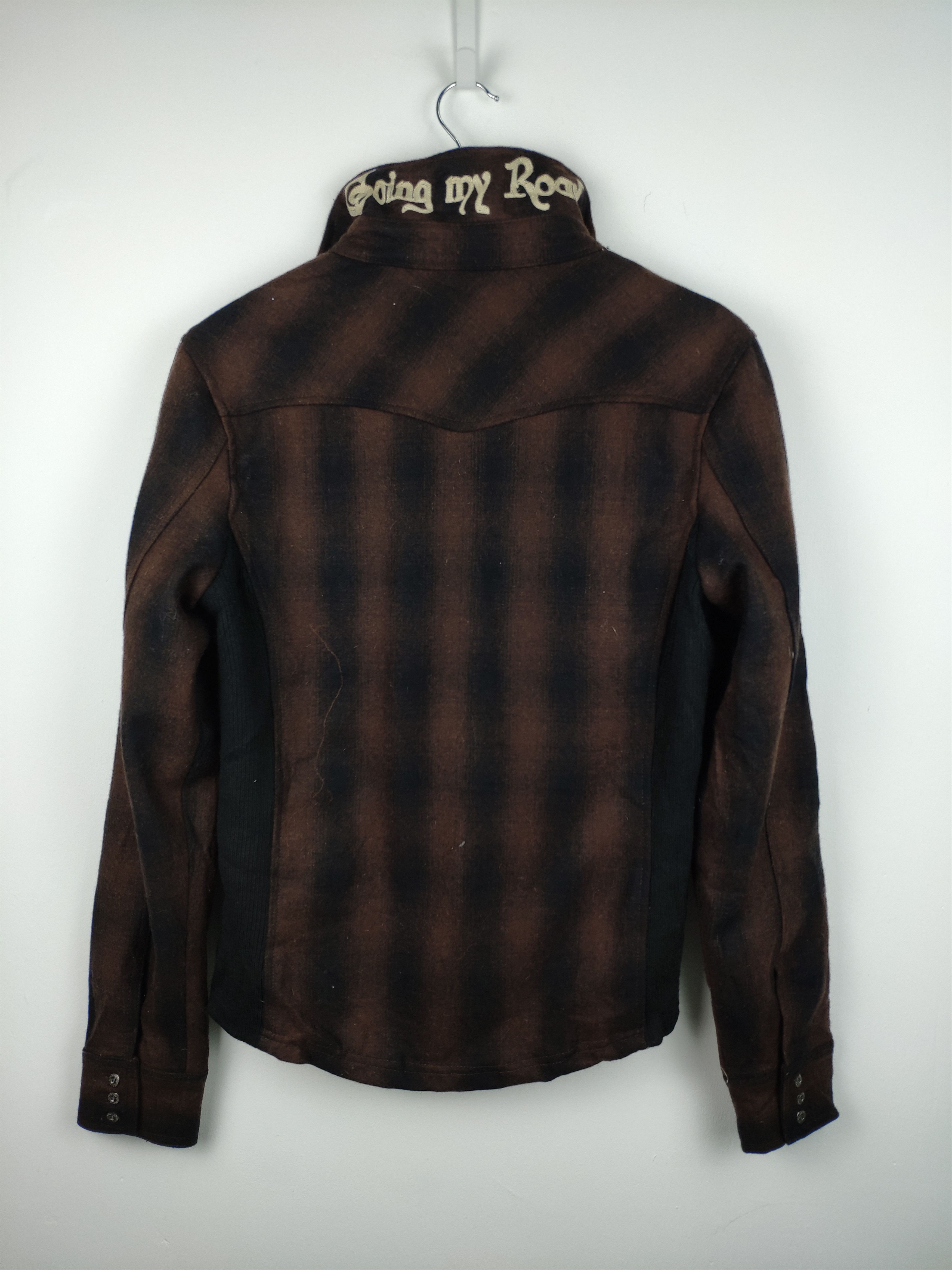Flannel × Japanese Brand × Vintage Steal 💥 Vintage Wool Flannel Jacket Checkered Travis Style Size US S / EU 44-46 / 1 - 11 Thumbnail