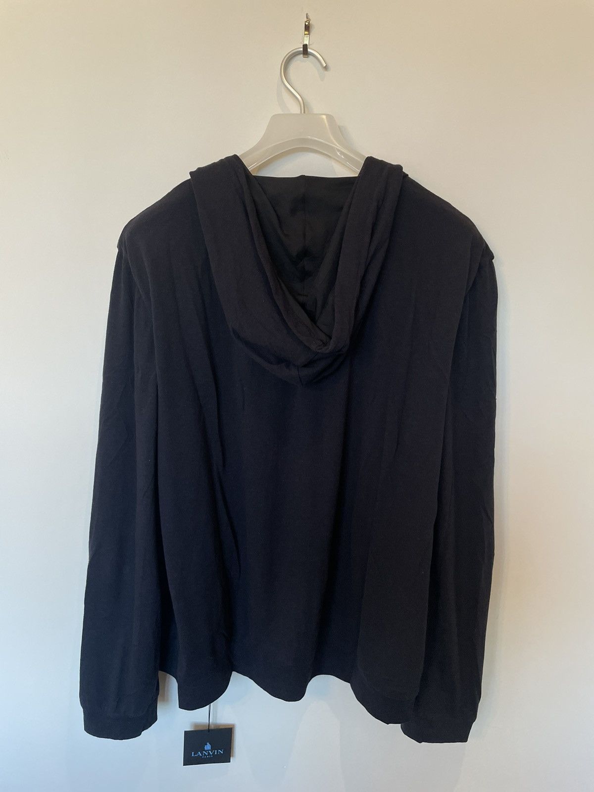 Lanvin Navy Hoodie Circa 2011 (Brand New W Tag) lined in 100% Silk Size US XL / EU 56 / 4 - 4 Thumbnail