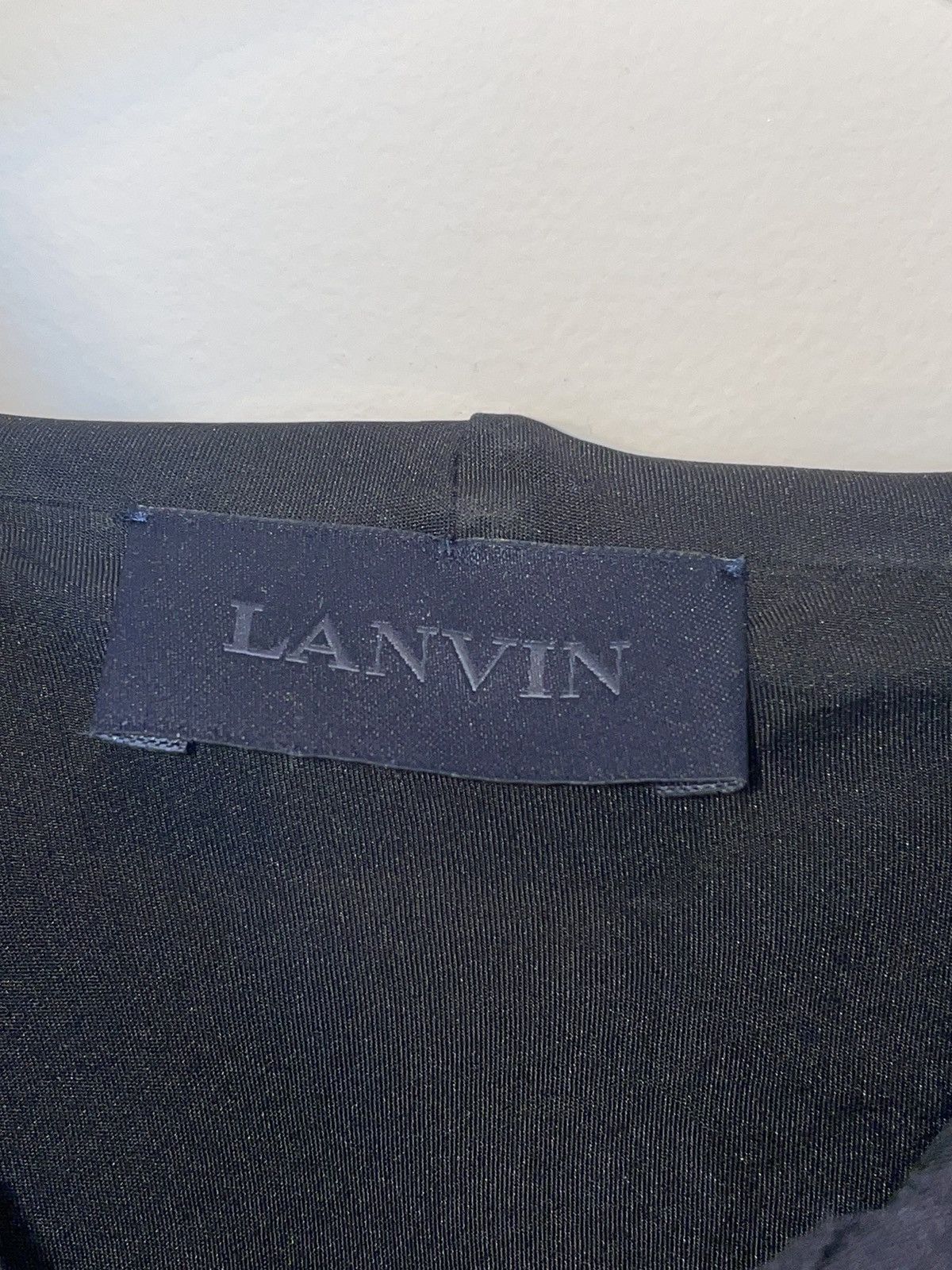 Lanvin Navy Hoodie Circa 2011 (Brand New W Tag) lined in 100% Silk Size US XL / EU 56 / 4 - 8 Thumbnail
