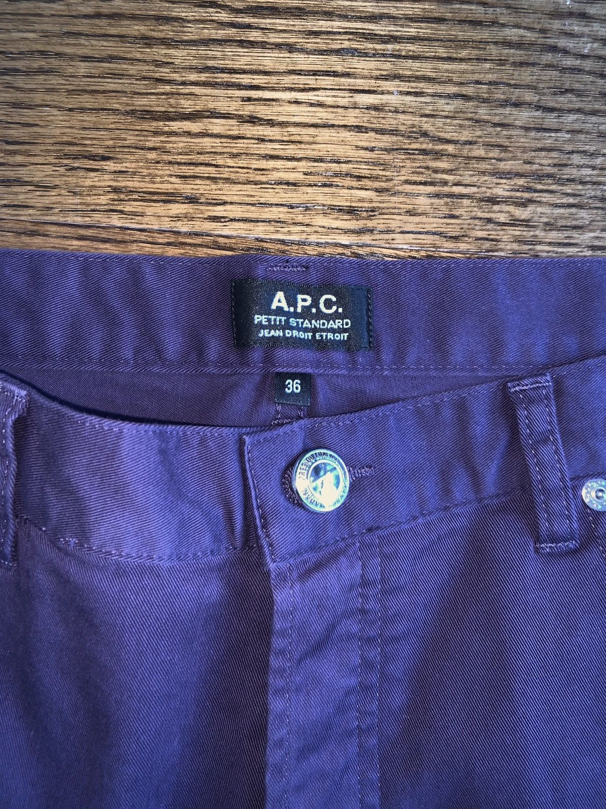 A.P.C. A.P.C Petite Standard Purple Cotton/Denim Pant 36 Size US 36 / EU 52 - 2 Thumbnail