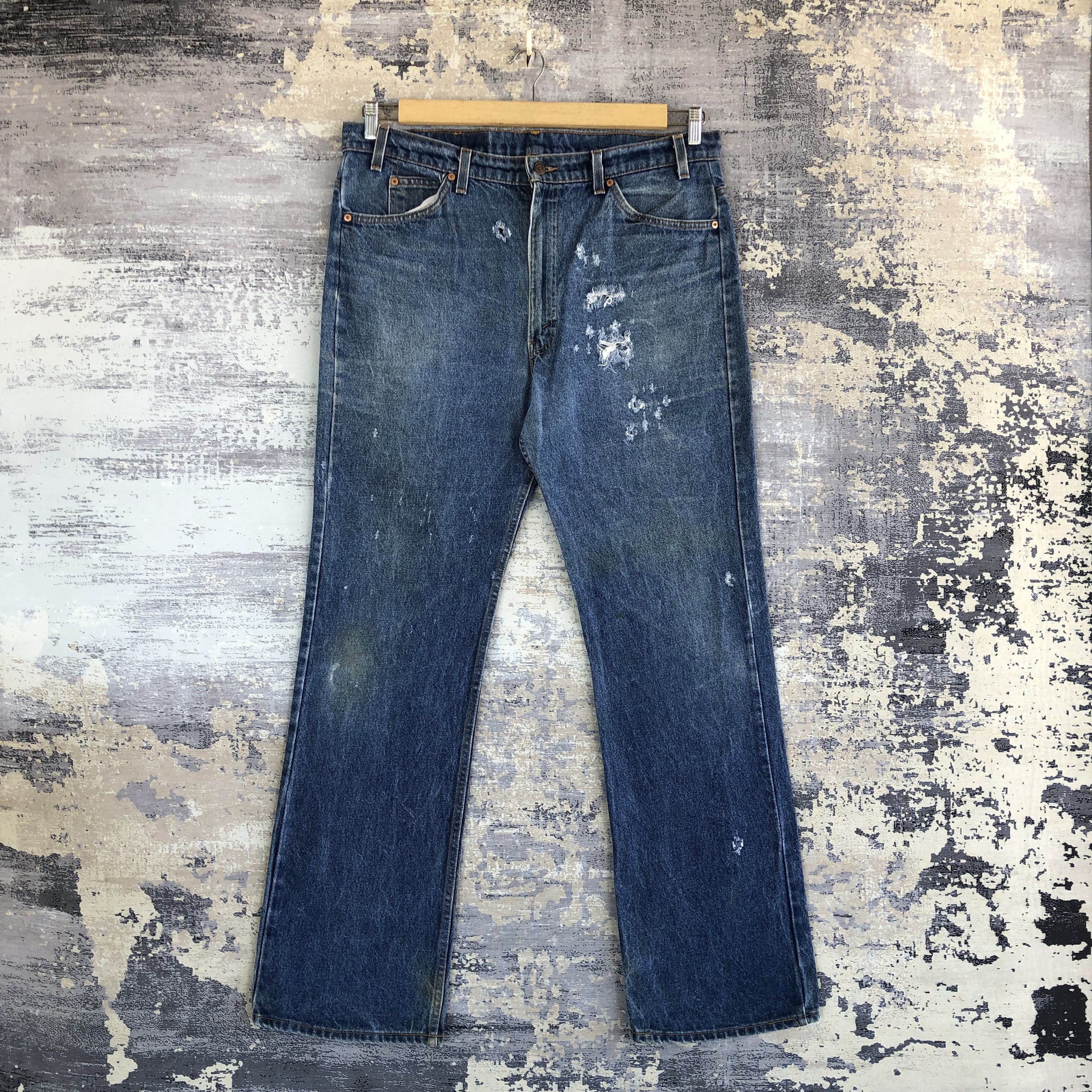 Levi's Vintage Levi's Distressed Jeans Levis 517 Flares Denim Size US 38 / EU 54 - 1 Thumbnail