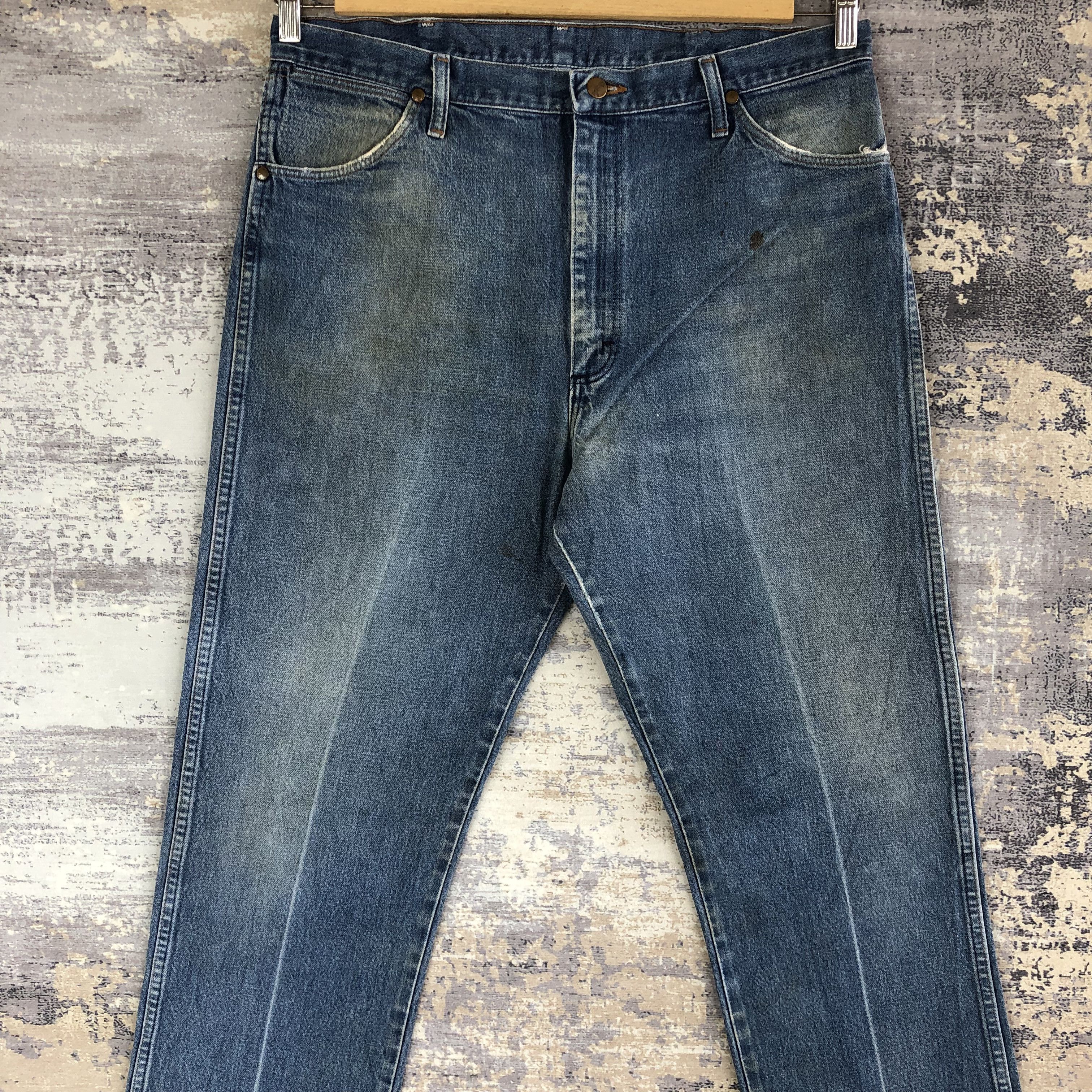 Vintage Vintage Wrangler Light Wash Jeans Wrangler Stonewash Denim Size US 36 / EU 52 - 5 Thumbnail