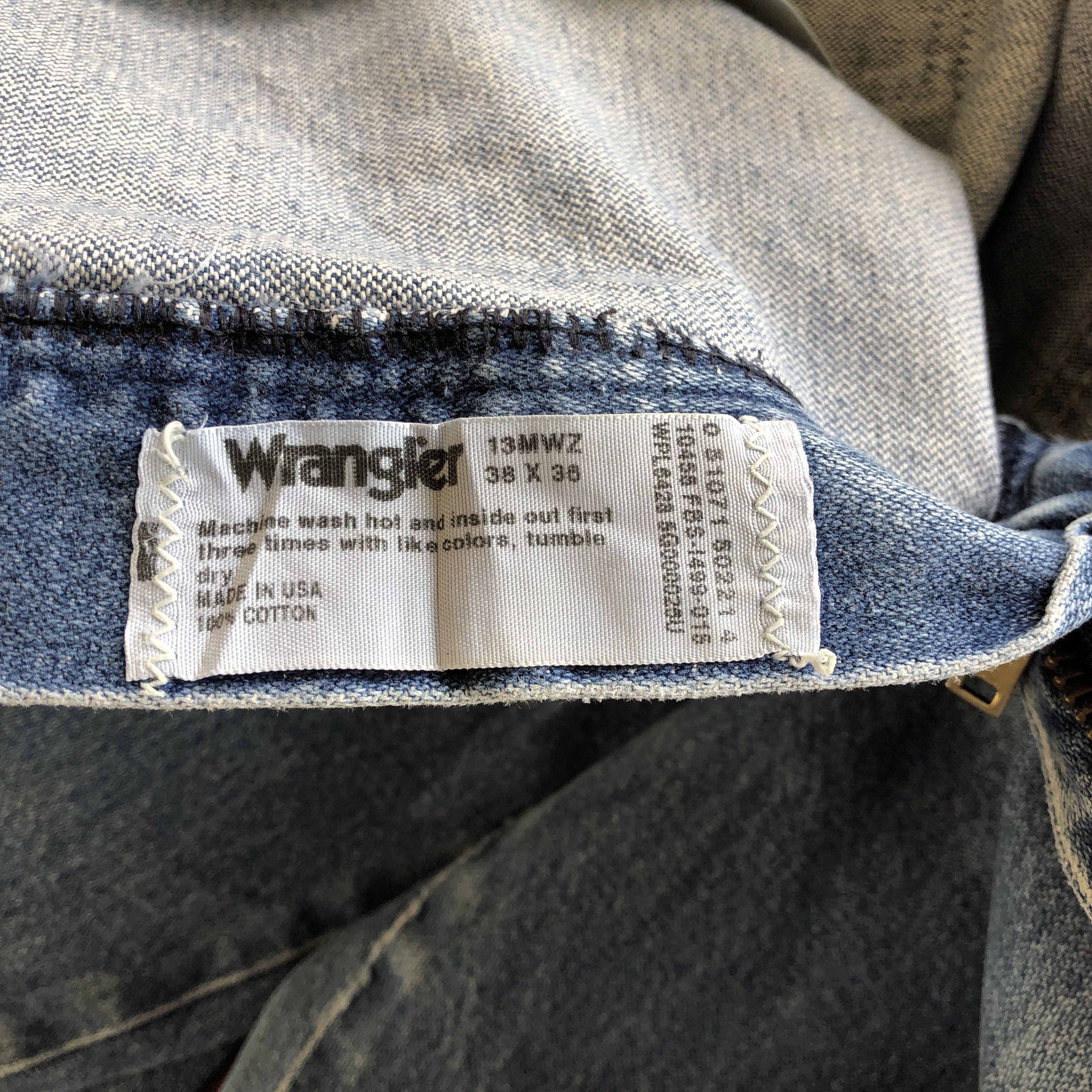 Vintage Vintage Wrangler Light Wash Jeans Wrangler Stonewash Denim Size US 36 / EU 52 - 11 Thumbnail