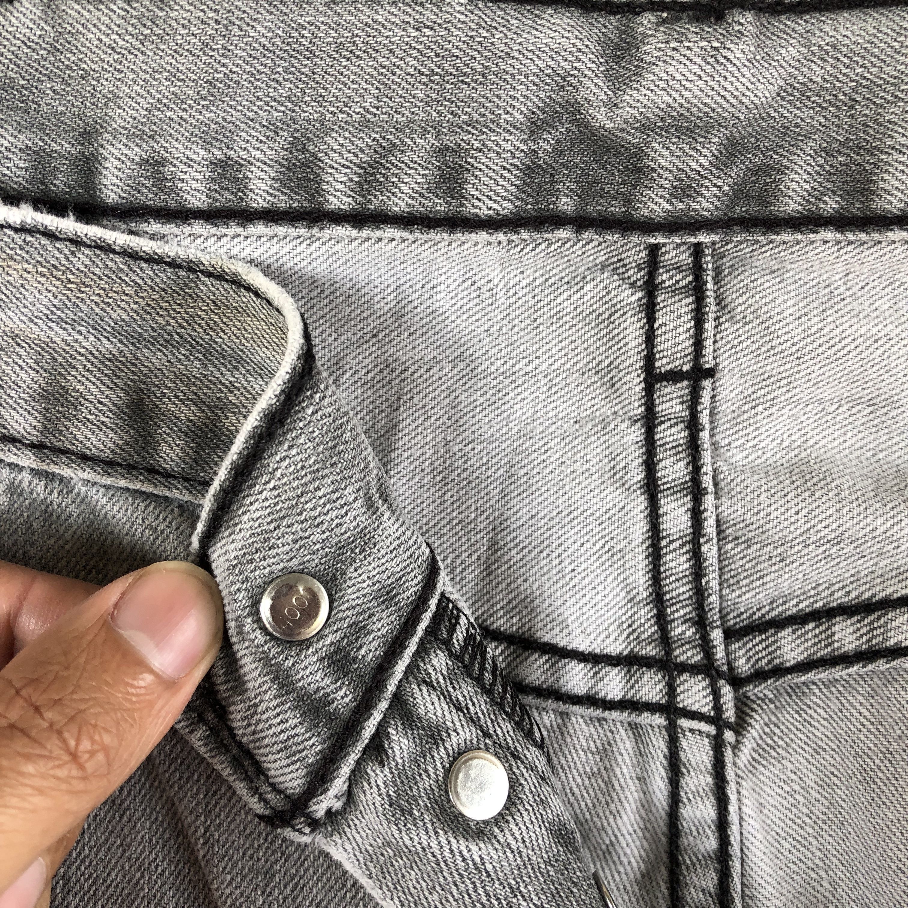 Jean Vintage Levis 501 Jeans Faded Black Levi's Ash Grey Denim Size US 38 / EU 54 - 7 Thumbnail