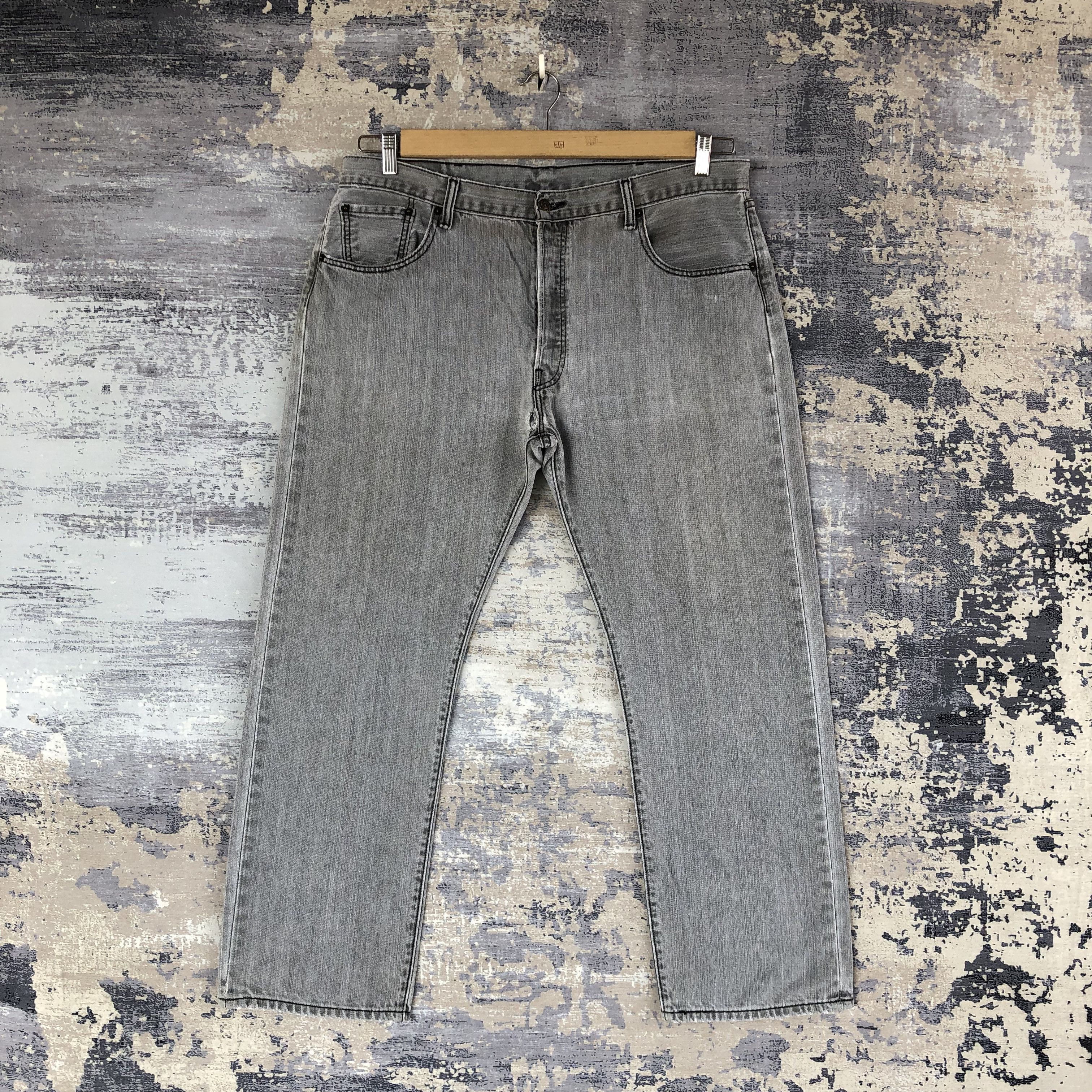 Jean Vintage Levis 501 Jeans Faded Black Levi's Ash Grey Denim Size US 38 / EU 54 - 1 Thumbnail