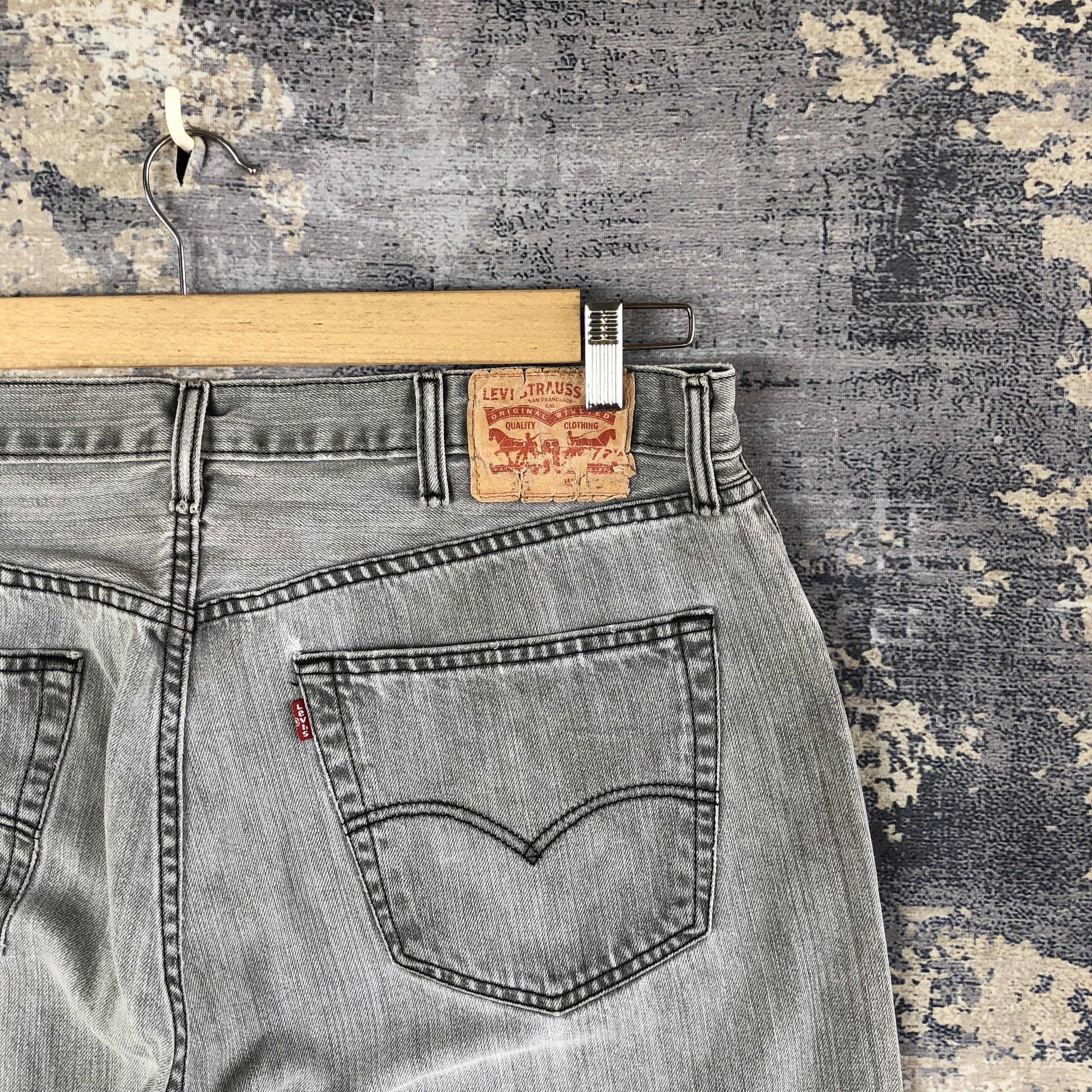 Jean Vintage Levis 501 Jeans Faded Black Levi's Ash Grey Denim Size US 38 / EU 54 - 5 Thumbnail