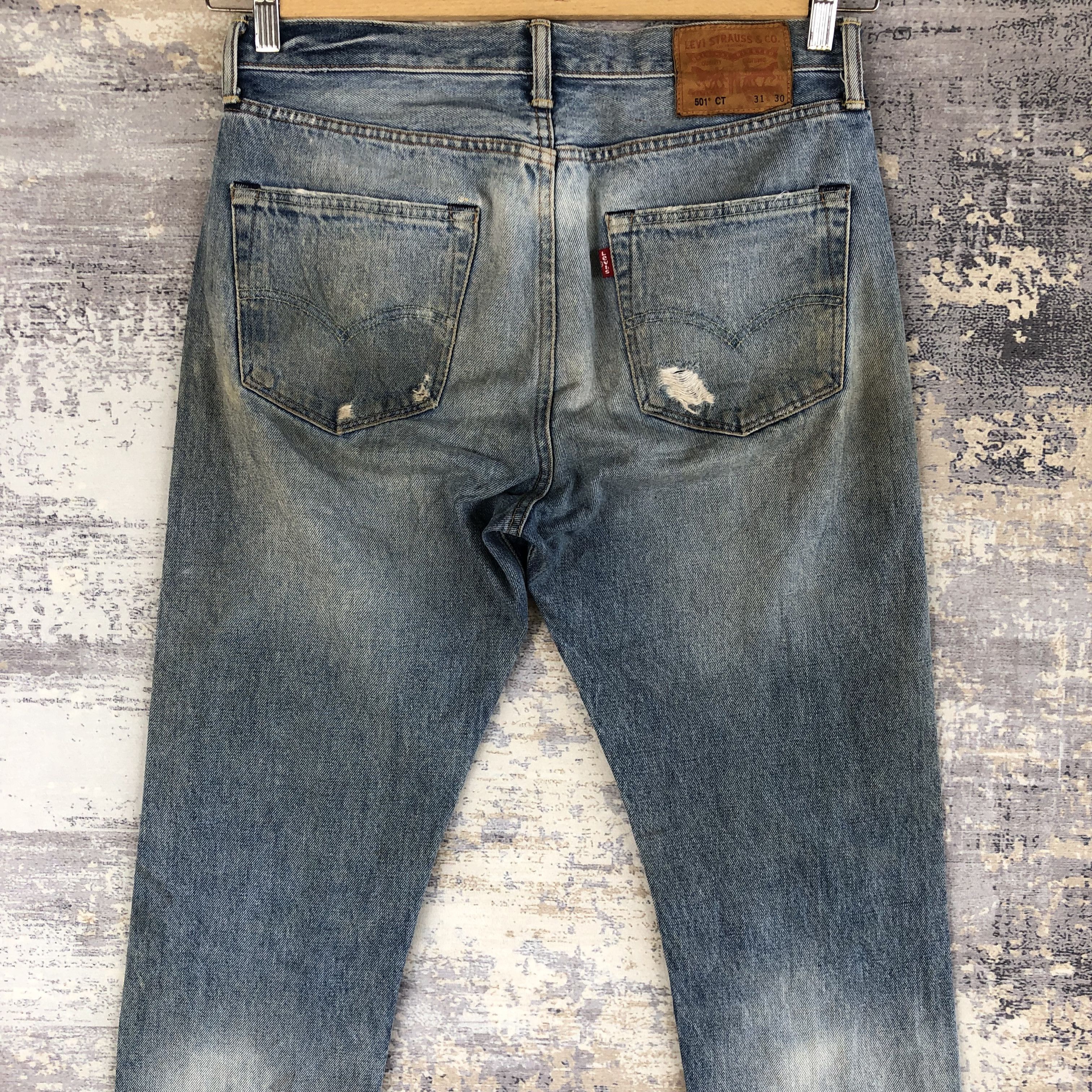 Levi's Vintage Levis 501 Jeans Distressed Levi's Stonewash Denim Size US 32 / EU 48 - 4 Thumbnail