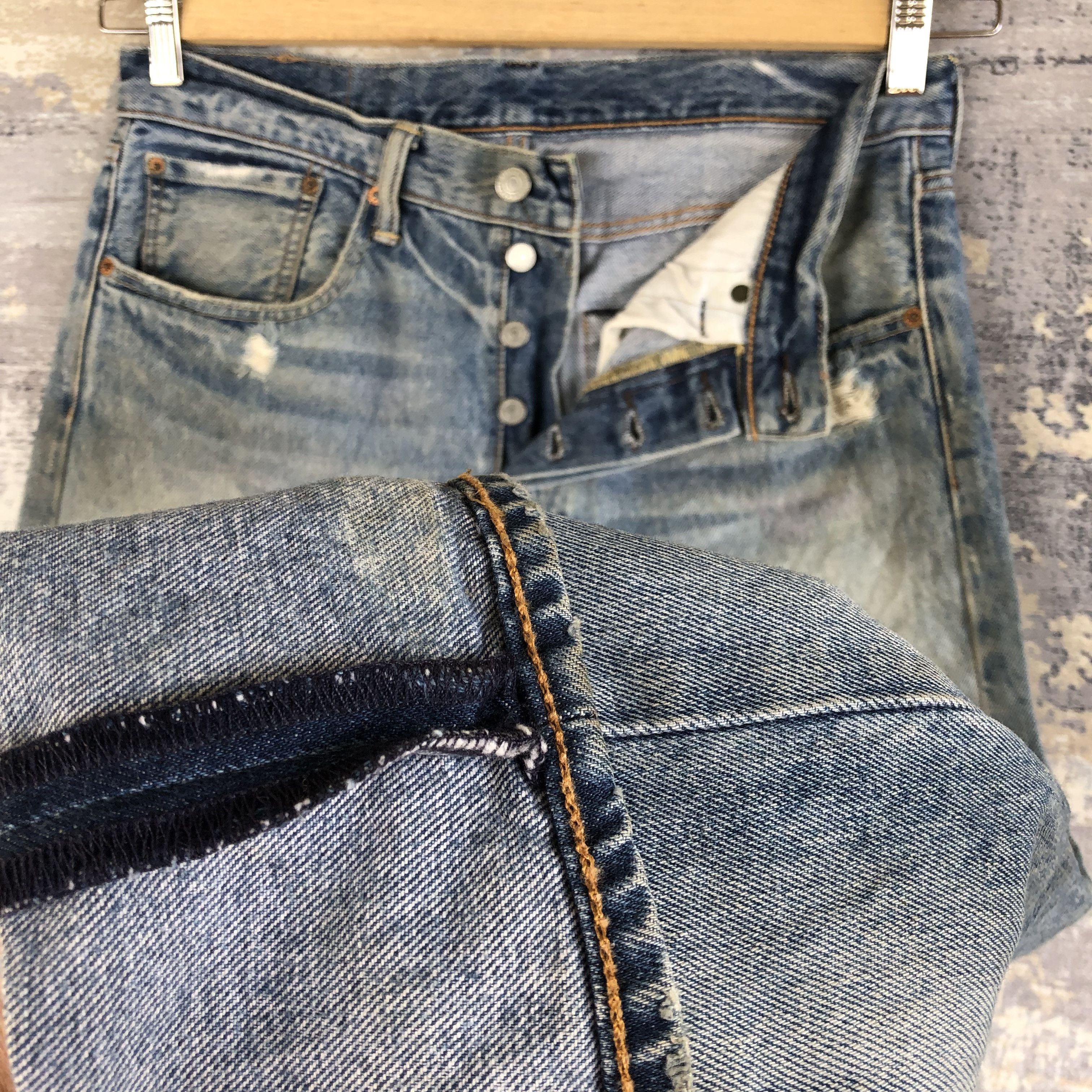 Levi's Vintage Levis 501 Jeans Distressed Levi's Stonewash Denim Size US 32 / EU 48 - 8 Thumbnail