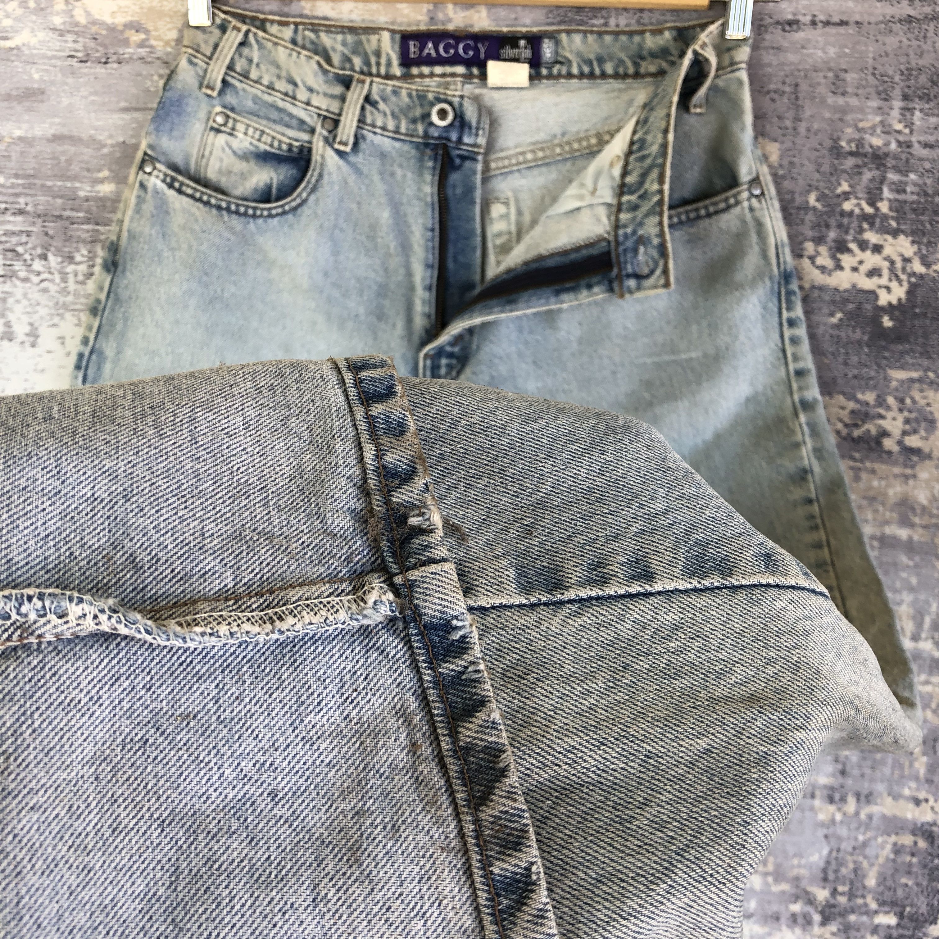 Jean Vintage Levis Faded Baggy Jeans Levi's Silver Tab 567 Denim Size US 32 / EU 48 - 9 Thumbnail