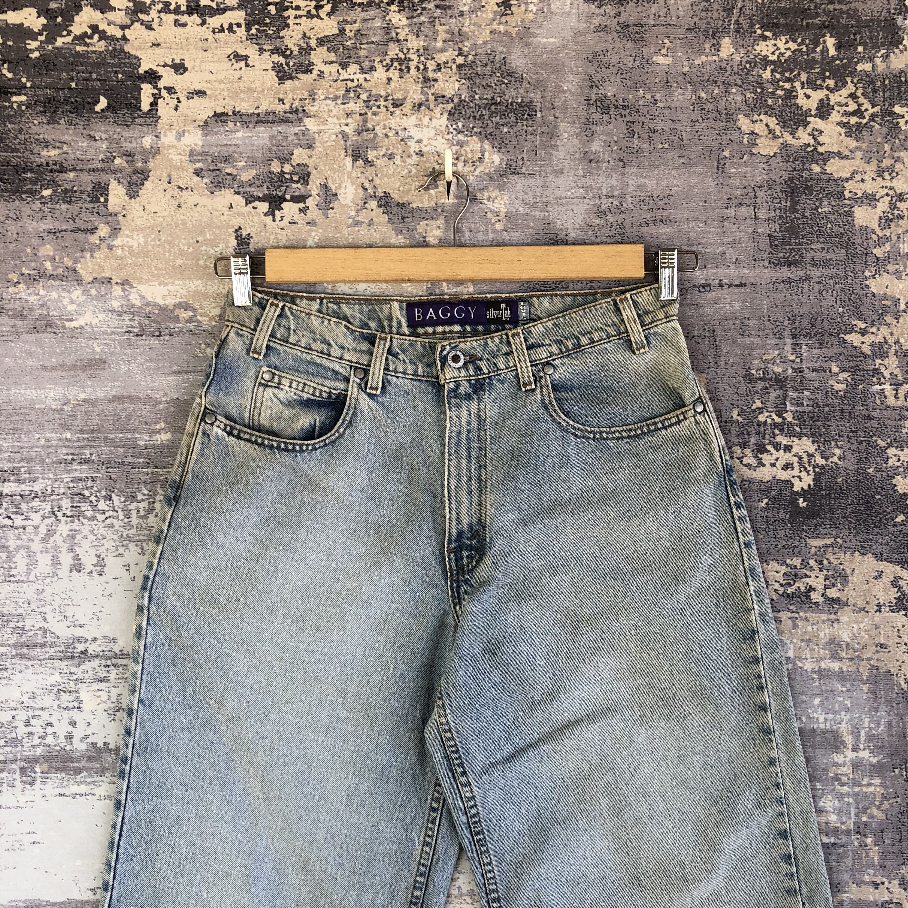 Jean Vintage Levis Faded Baggy Jeans Levi's Silver Tab 567 Denim Size US 32 / EU 48 - 4 Thumbnail