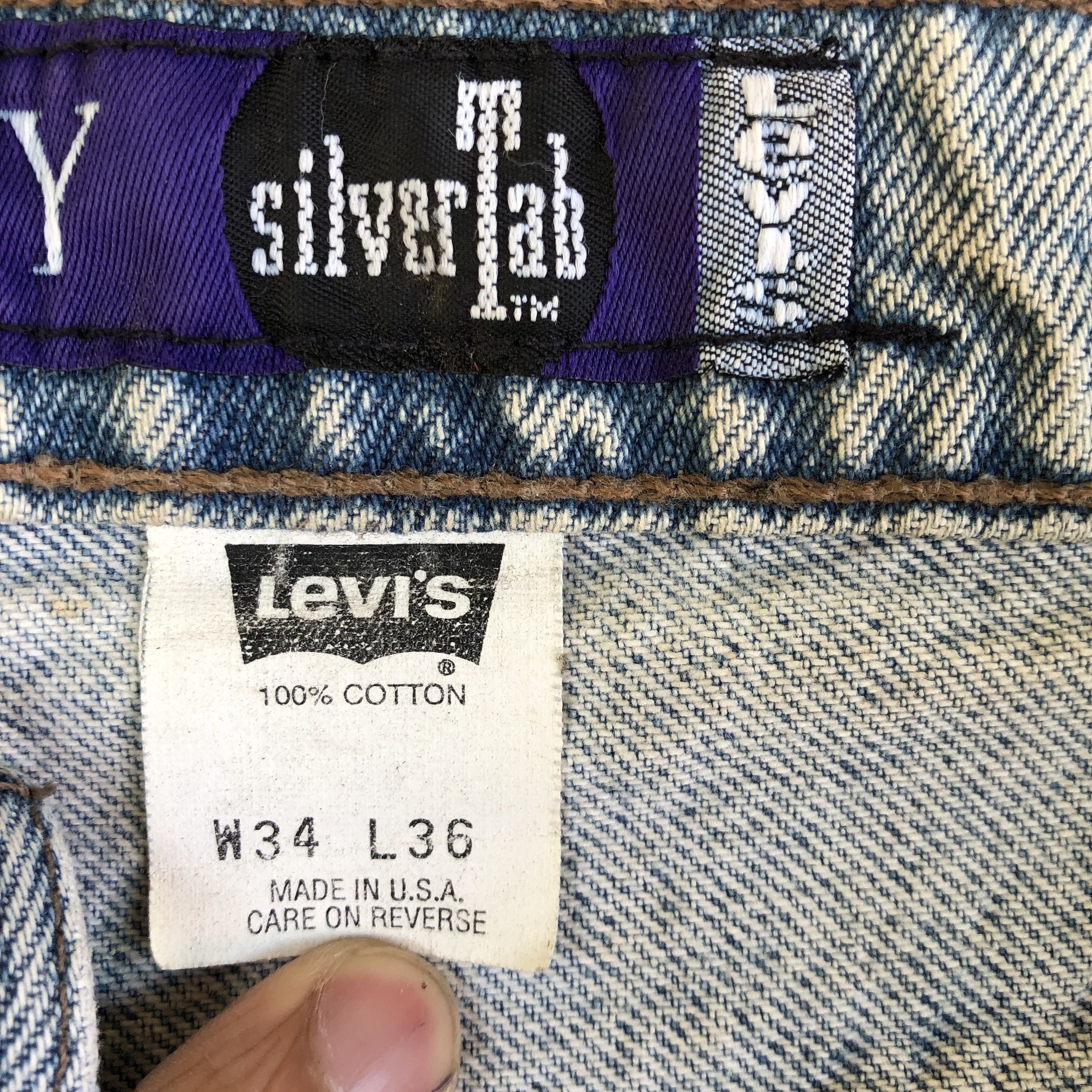 Jean Vintage Levis Faded Baggy Jeans Levi's Silver Tab 567 Denim Size US 32 / EU 48 - 10 Thumbnail
