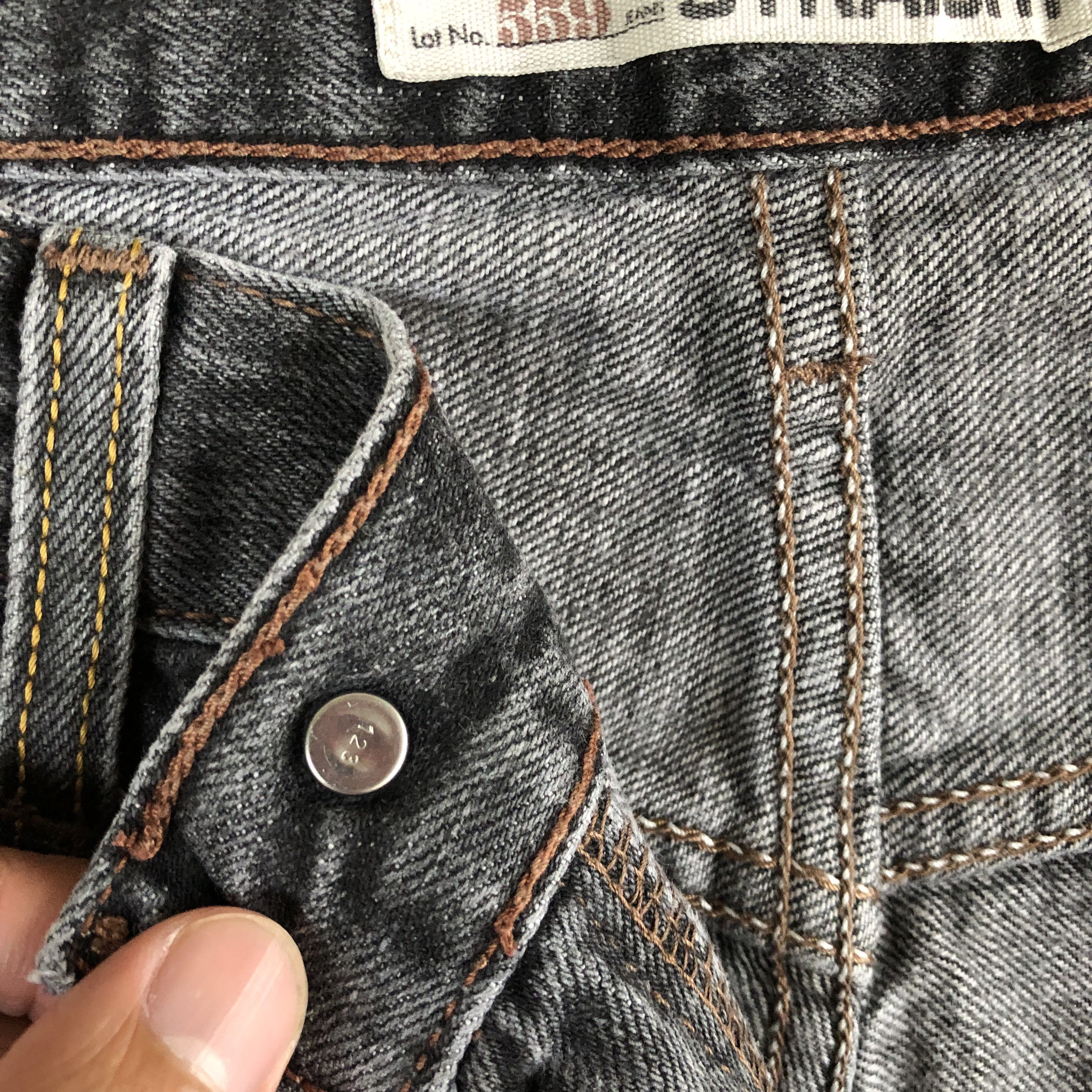 Levi's Vintage Levis Super Black Jeans Levi's 559 Distressed Denim Size US 32 / EU 48 - 9 Thumbnail