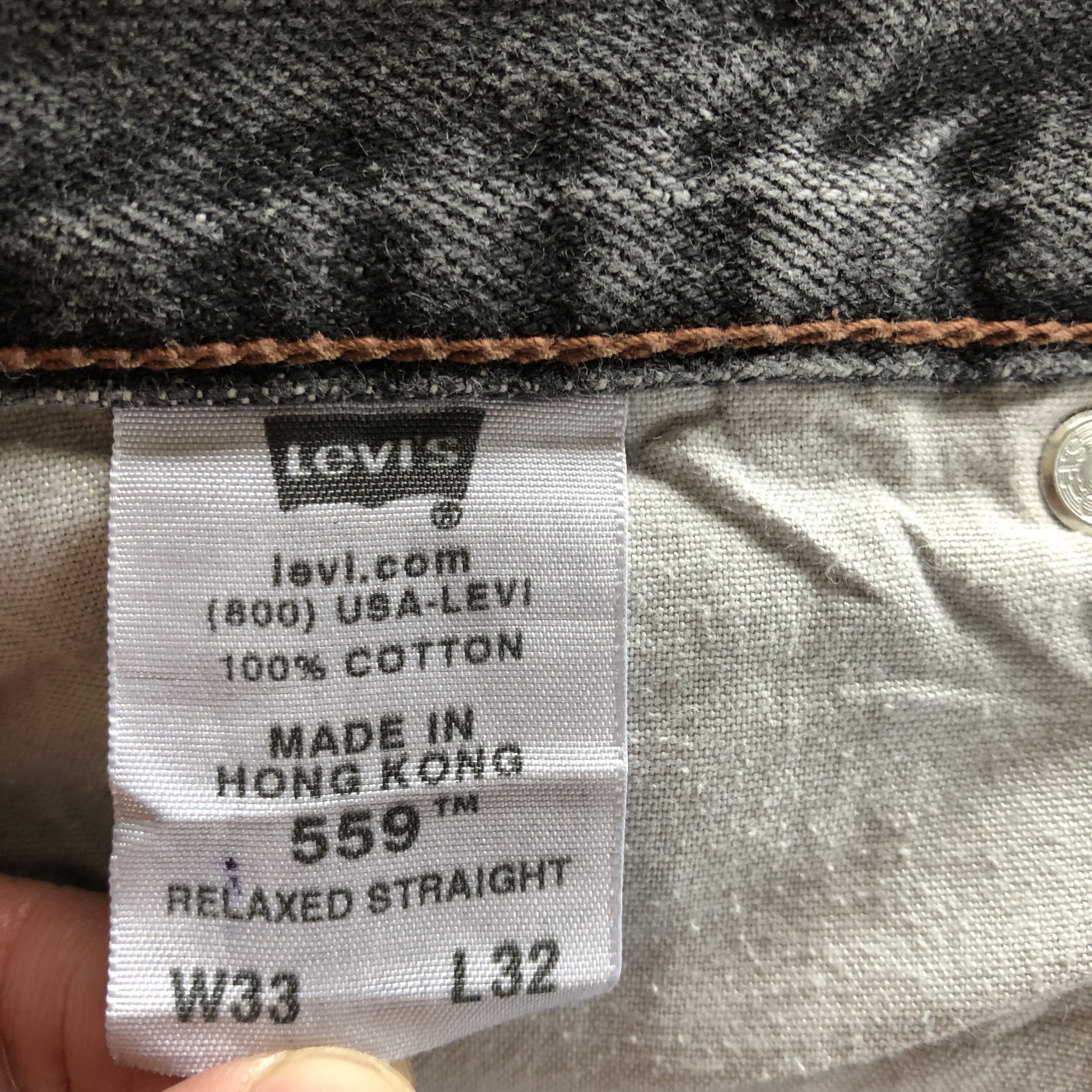 Levi's Vintage Levis Super Black Jeans Levi's 559 Distressed Denim Size US 32 / EU 48 - 11 Thumbnail
