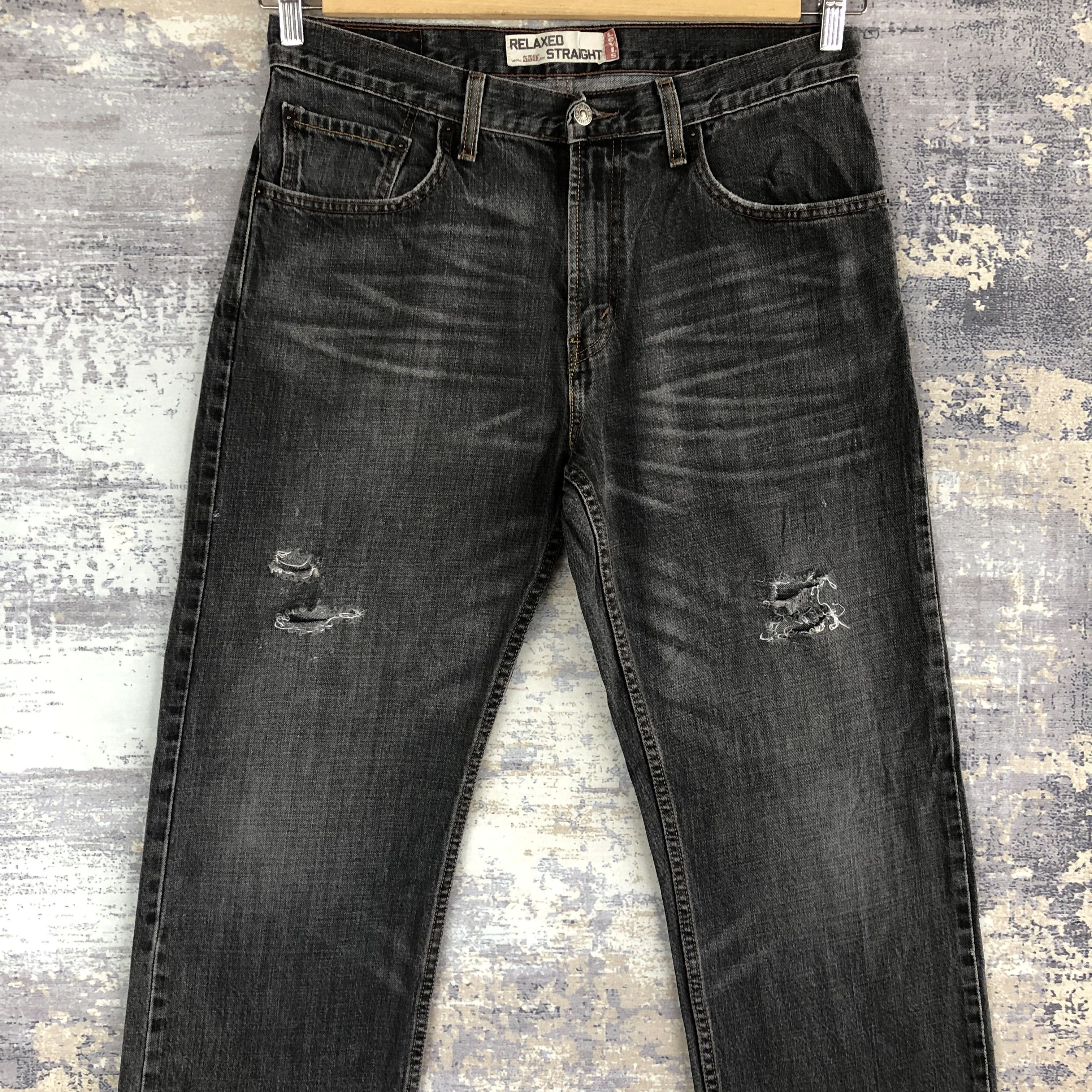 Levi's Vintage Levis Super Black Jeans Levi's 559 Distressed Denim Size US 32 / EU 48 - 5 Thumbnail