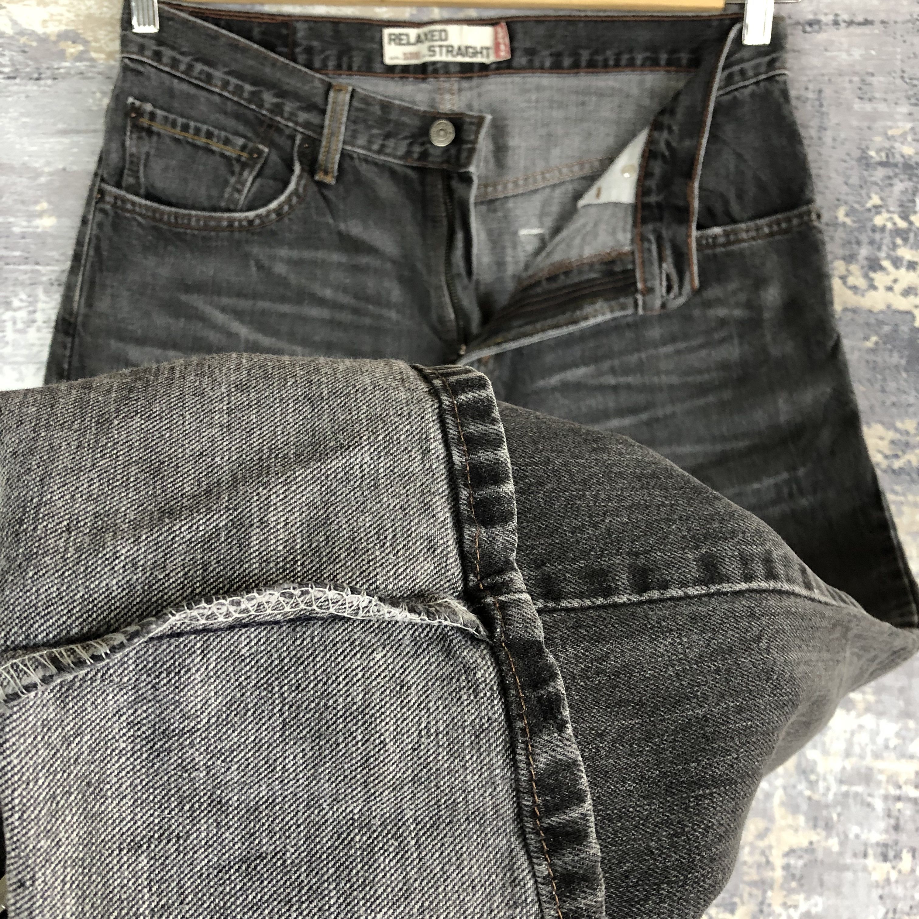 Levi's Vintage Levis Super Black Jeans Levi's 559 Distressed Denim Size US 32 / EU 48 - 10 Thumbnail