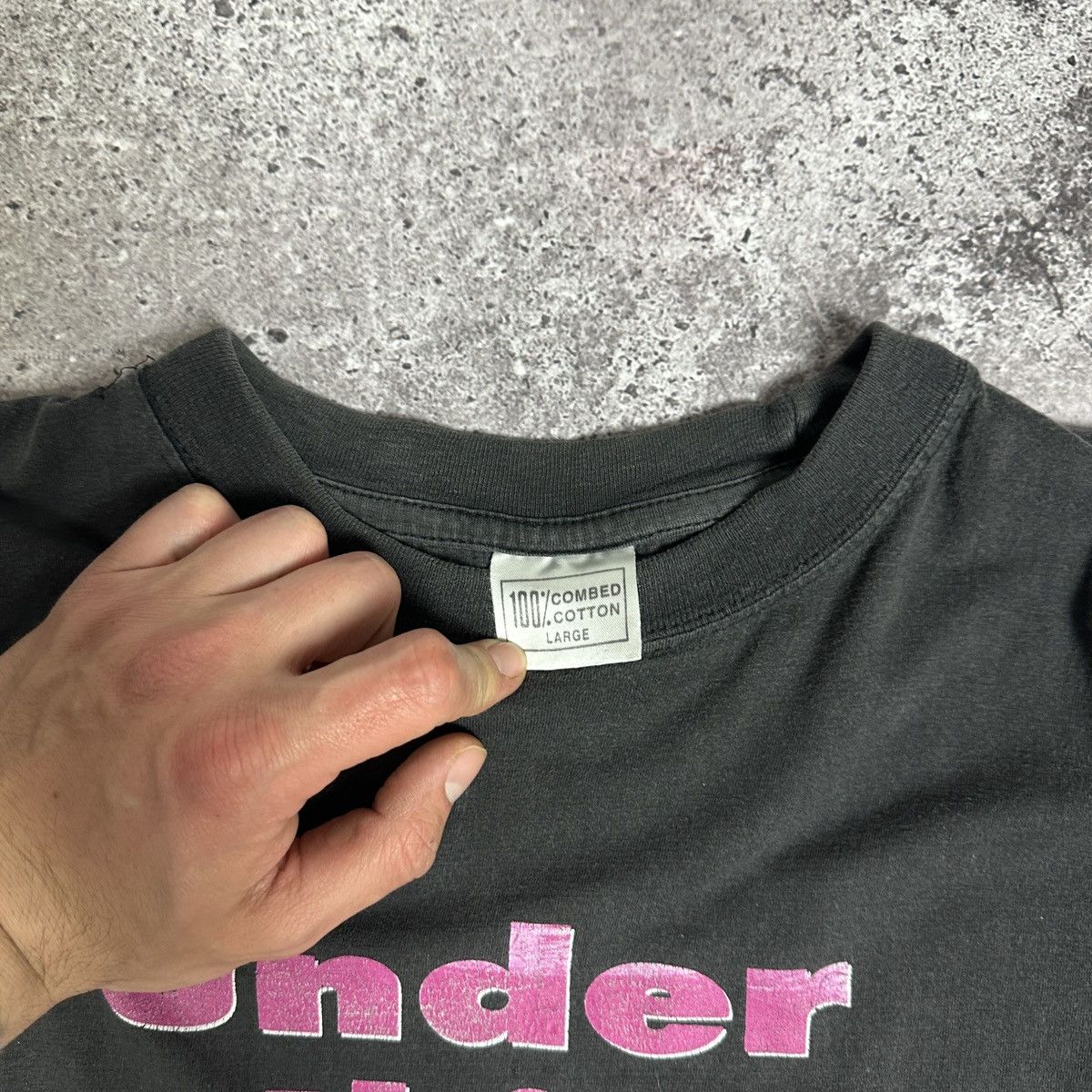Vintage Vintage 90s Washed Under this Tshirt I’m naked Humor Y2K tee Size US L / EU 52-54 / 3 - 7 Thumbnail