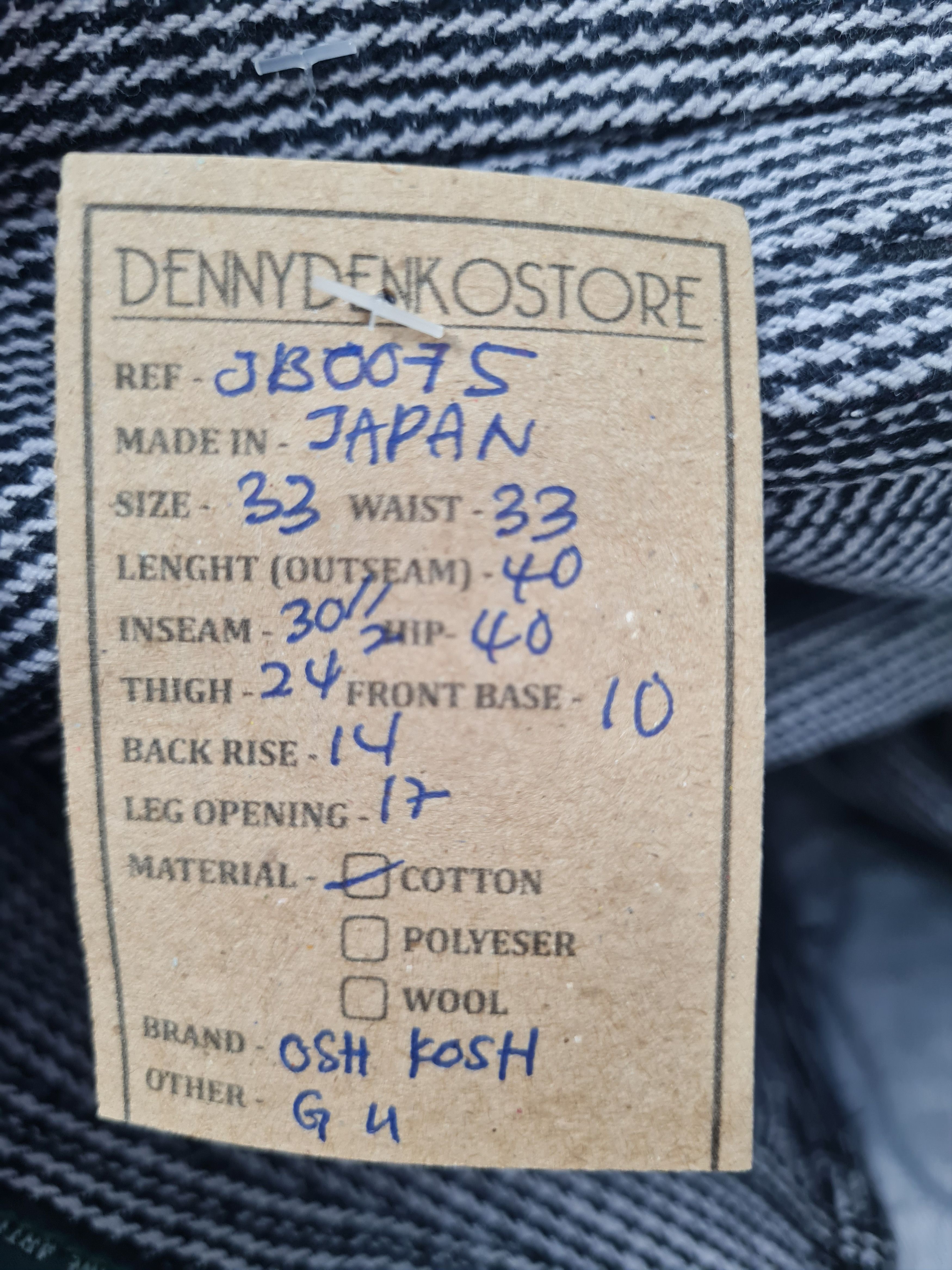 Other Vtg OSH KOSH Striped Hickory Workwear 33x30.5 Pants JB0075 Size US 33 - 14 Thumbnail