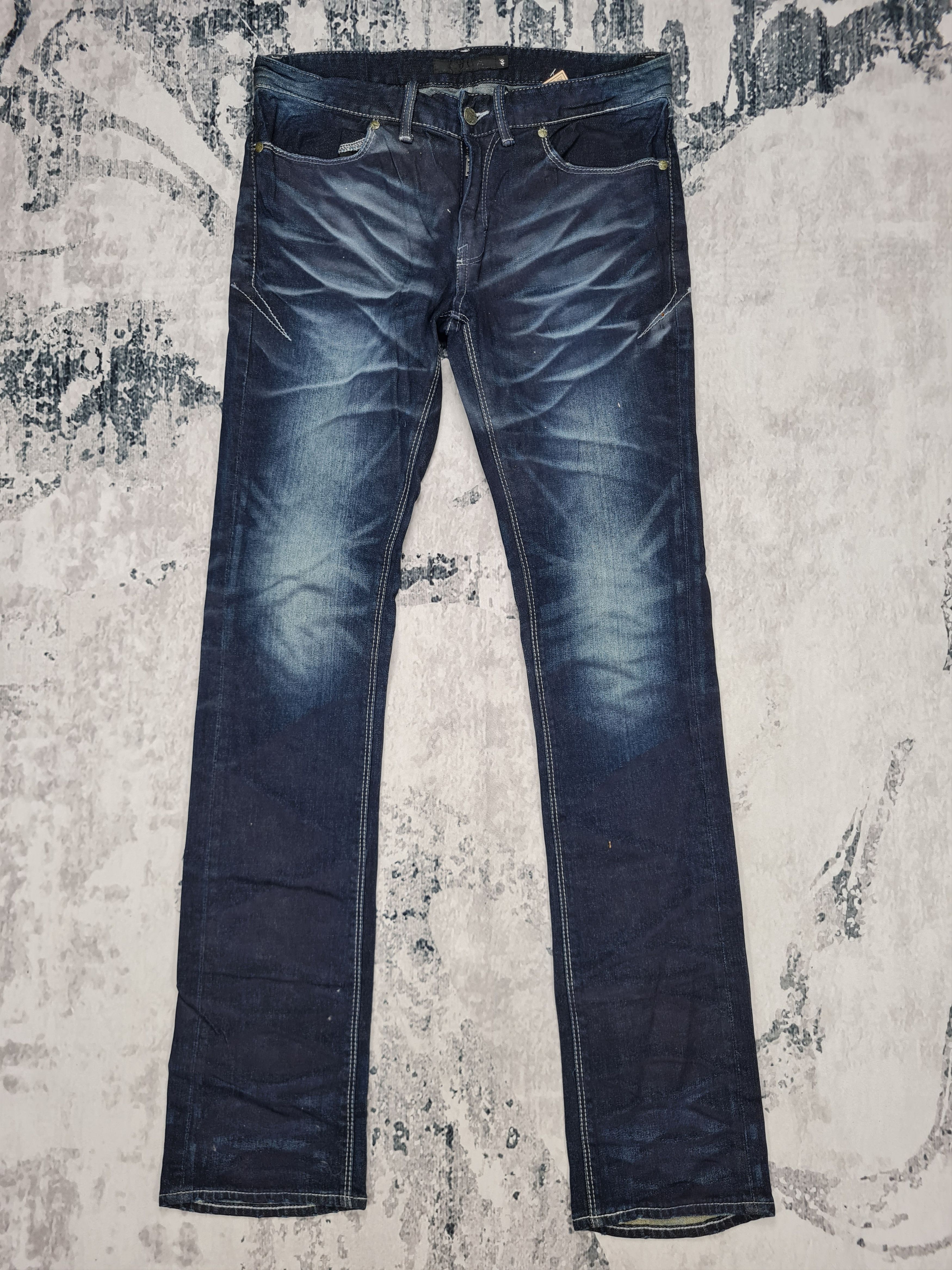 image of Gostar De Fuga Fuga Stone Wash Design Denim Slimfit Jeans 33X34 Jb0024 in Blue, Men's