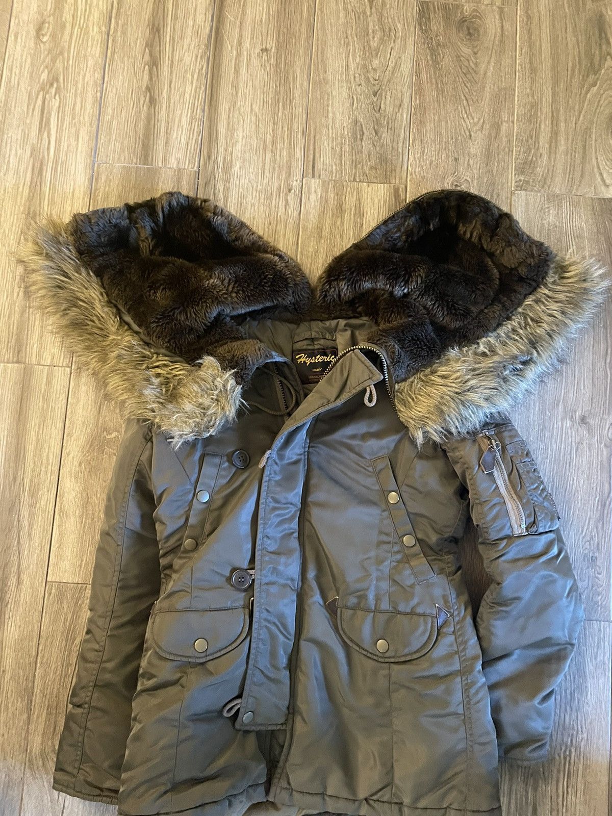 Hysteric Glamour × Japanese Brand Rare Hysteric Full Fur Primaloft Hoodie Size US S / EU 44-46 / 1 - 3 Thumbnail