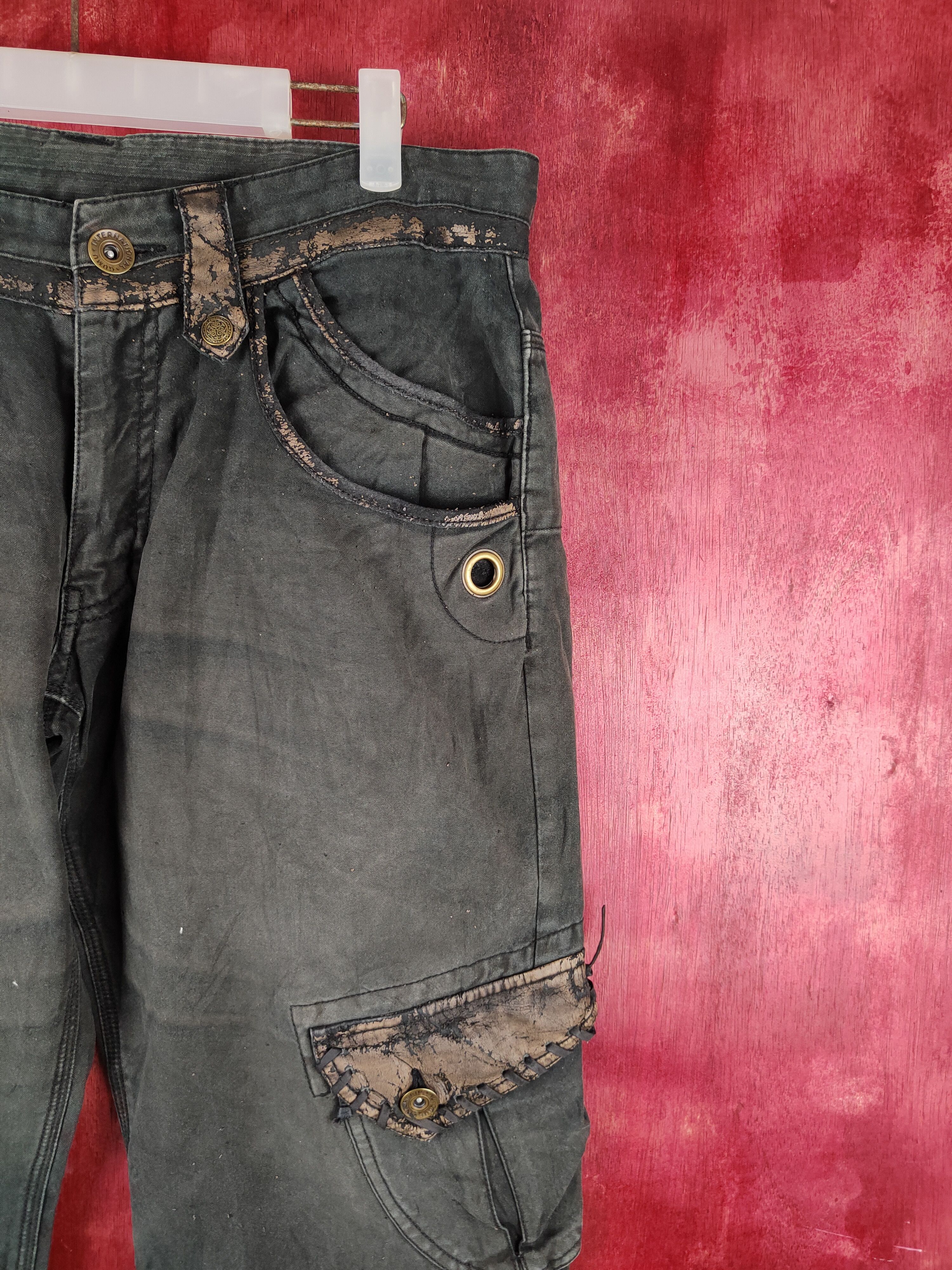Japanese Brand DL Gumu japan Faded Multipocket Tactical Cargo Pants #S821DL Size US 34 / EU 50 - 6 Thumbnail