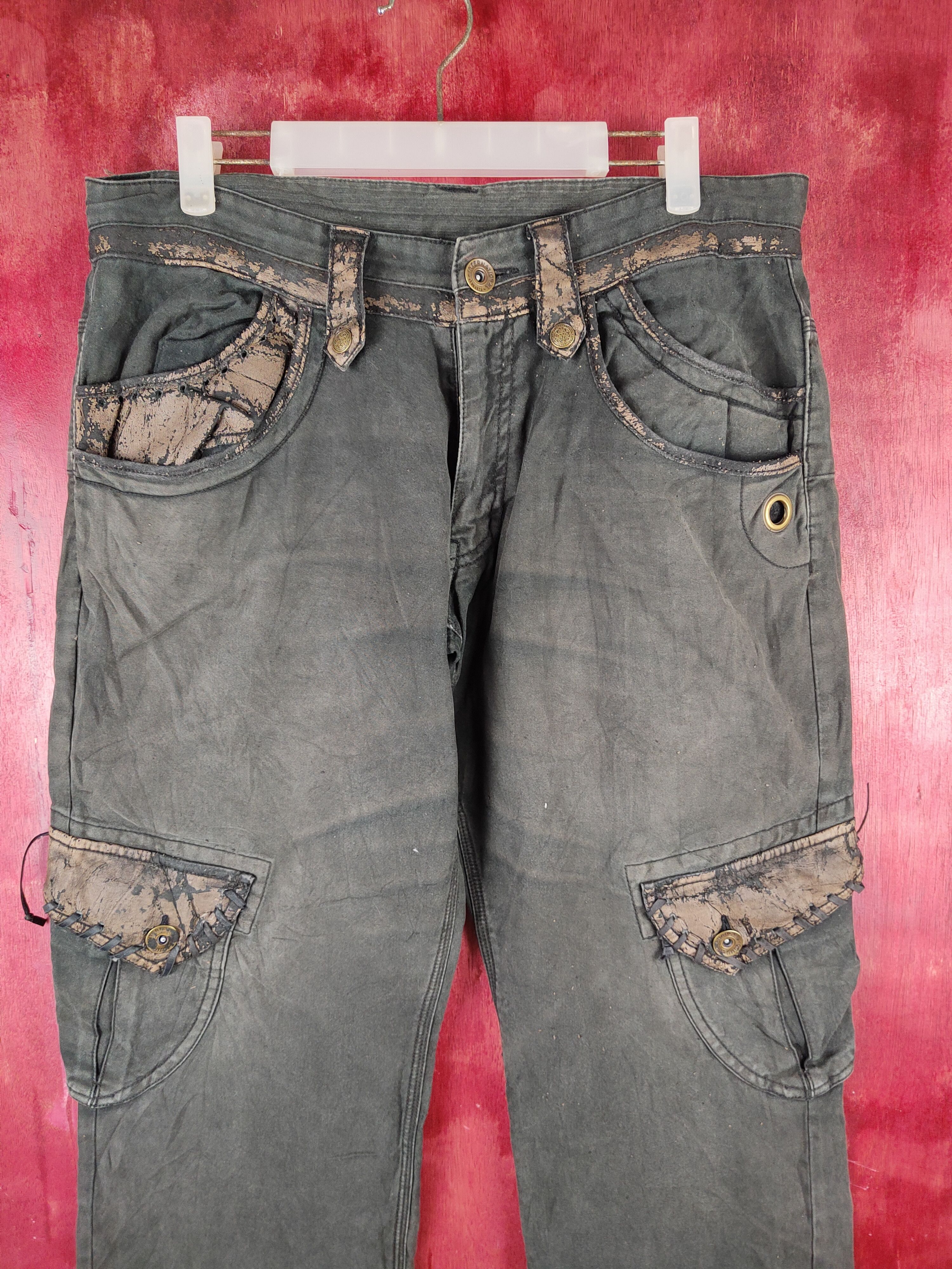 Japanese Brand DL Gumu japan Faded Multipocket Tactical Cargo Pants #S821DL Size US 34 / EU 50 - 2 Thumbnail