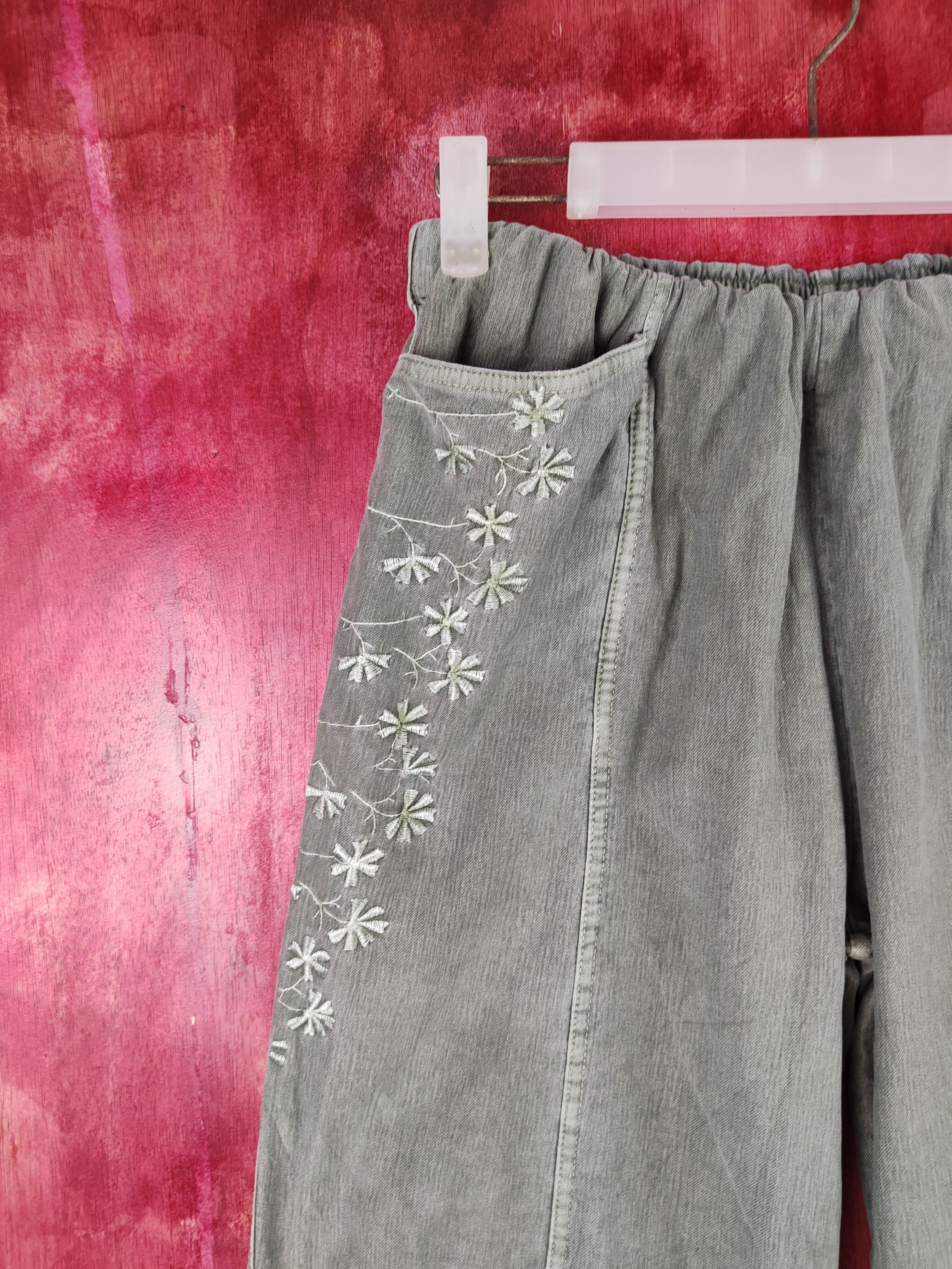 Japanese Brand × Vintage Japanese Brand-Flower art vintage Casual Pants #S843 Size 28" / US 6 / IT 42 - 3 Thumbnail