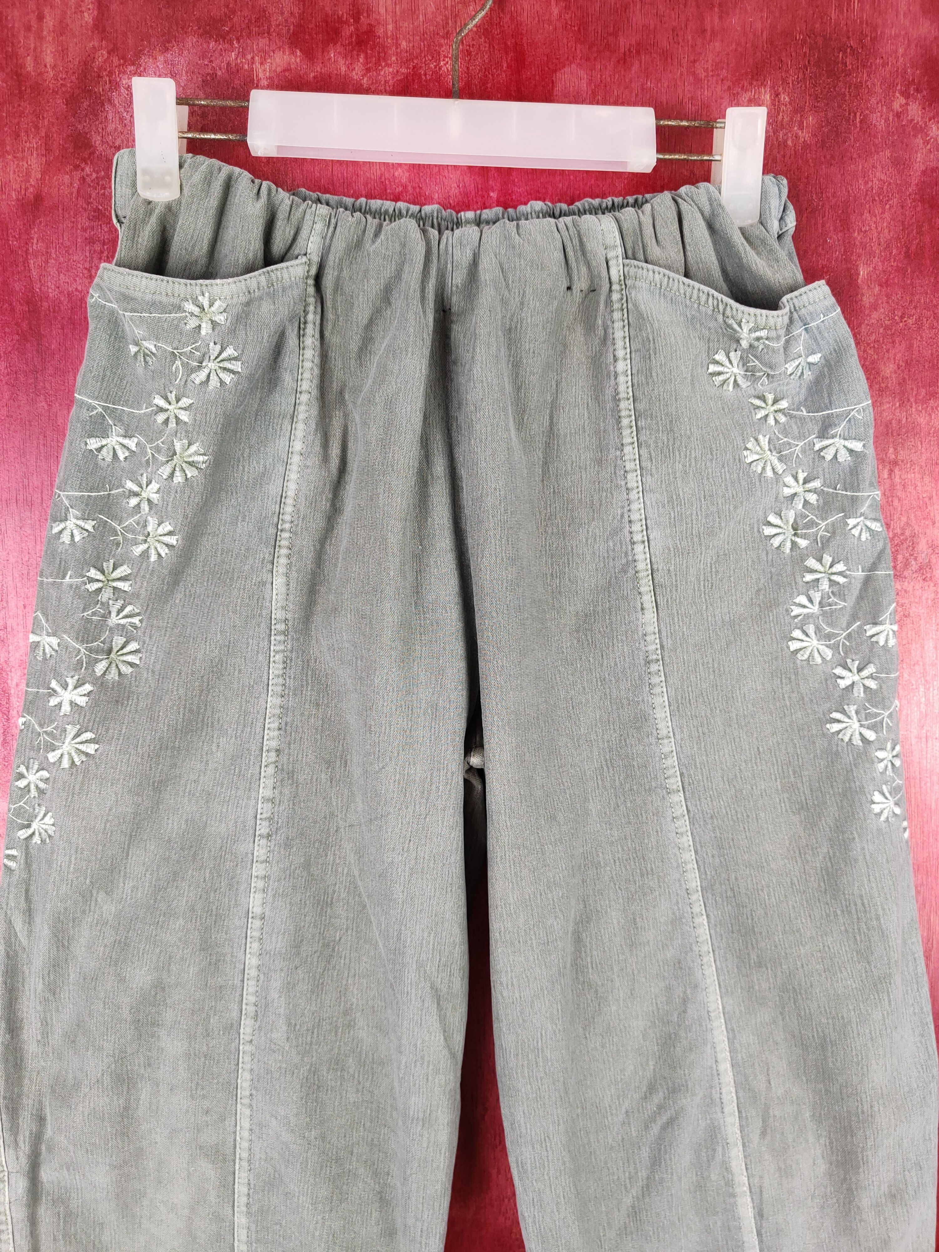 Japanese Brand × Vintage Japanese Brand-Flower art vintage Casual Pants #S843 Size 28" / US 6 / IT 42 - 2 Thumbnail