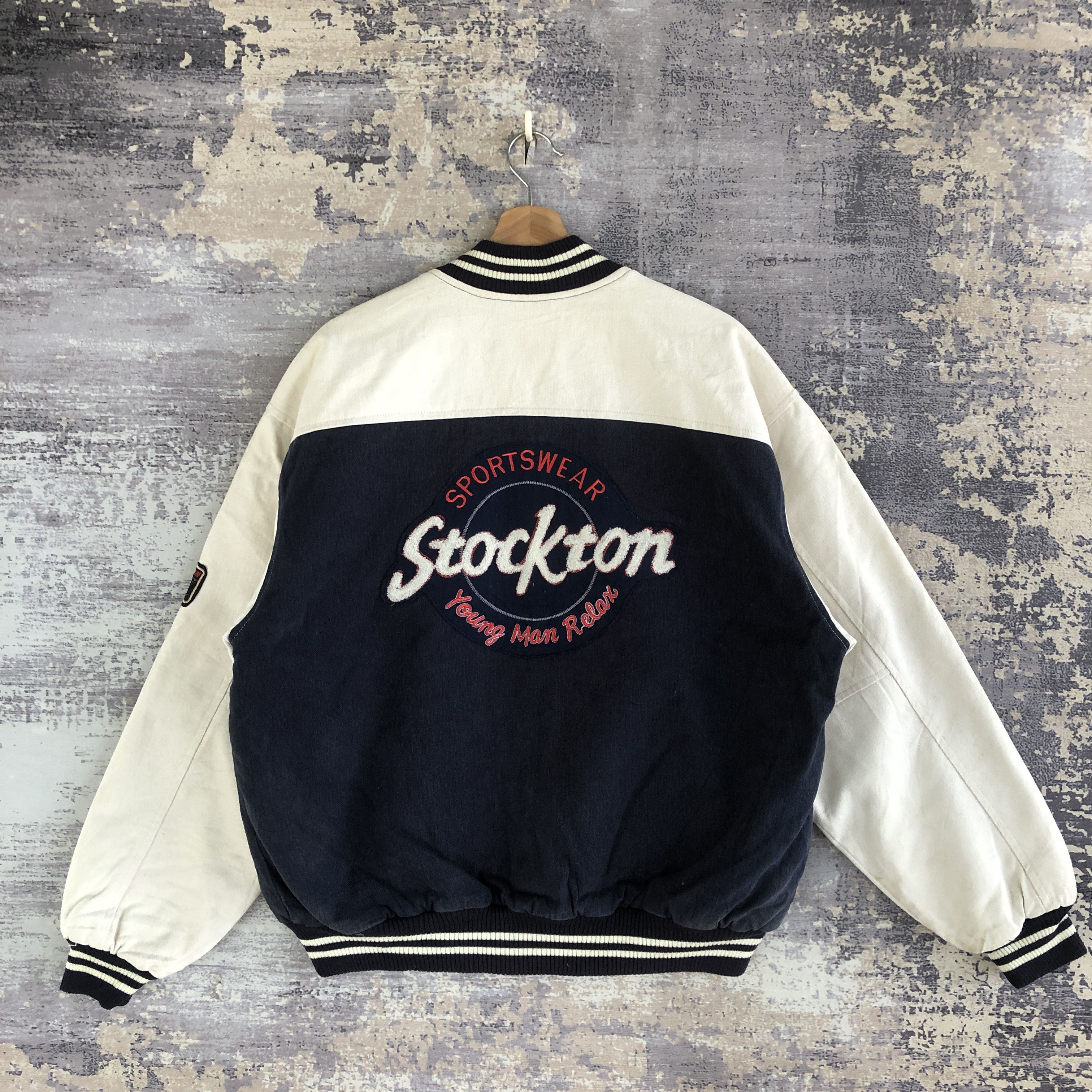 Japanese Brand × Vintage Vintage Stockton Varsity Jacket Japanese Wool Jacket Size US M / EU 48-50 / 2 - 1 Thumbnail