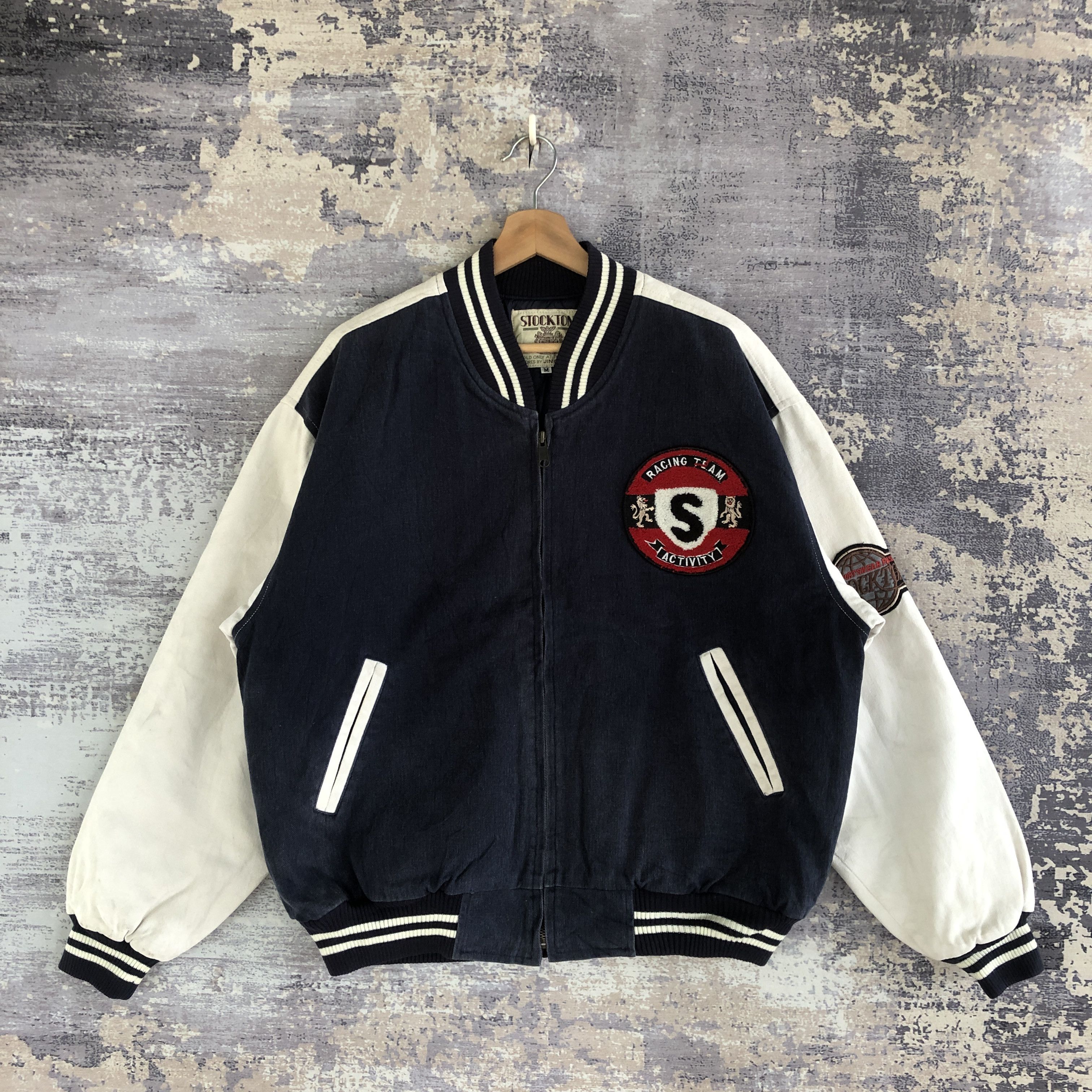 Japanese Brand × Vintage Vintage Stockton Varsity Jacket Japanese Wool Jacket Size US M / EU 48-50 / 2 - 2 Thumbnail