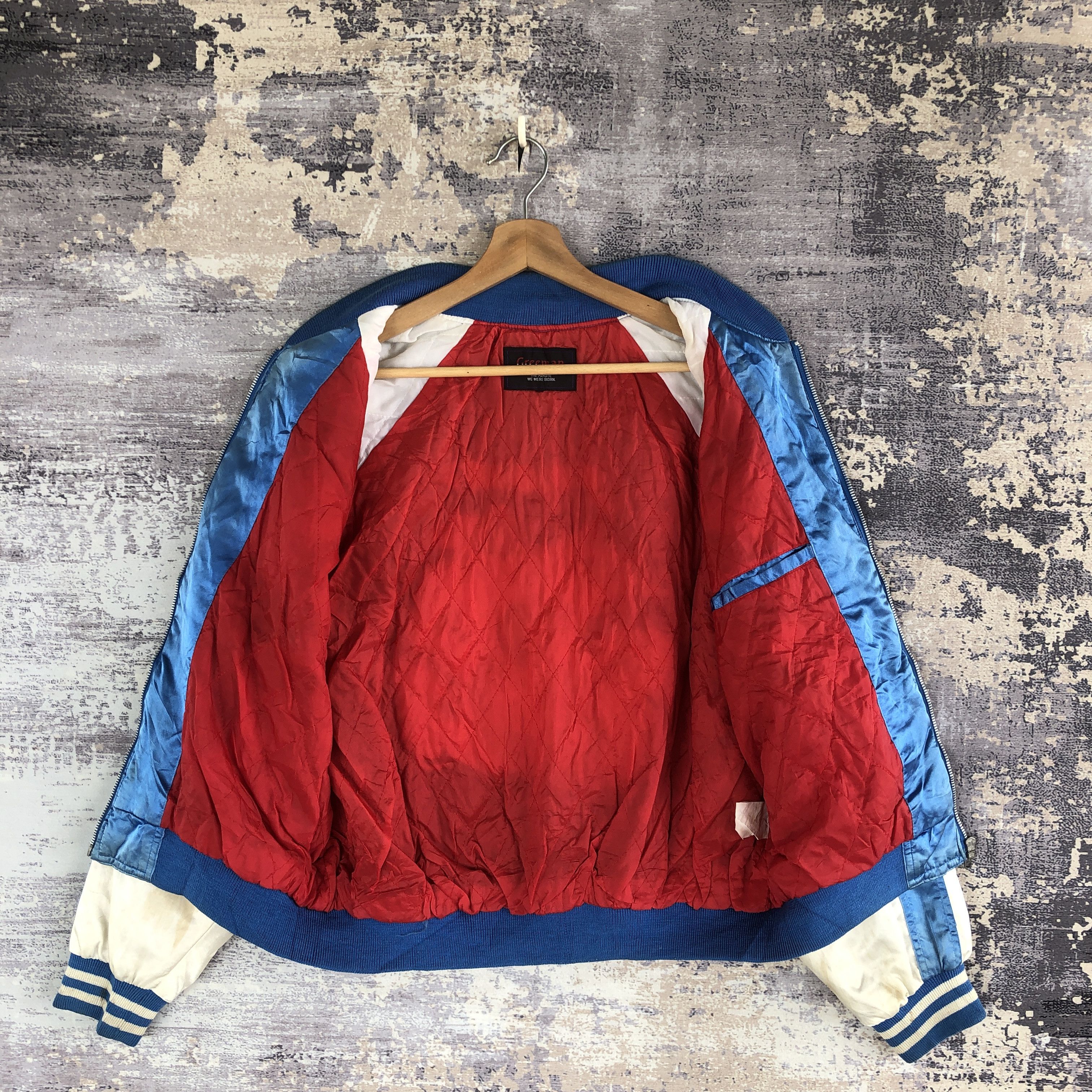 Japanese Brand × Vintage Sukajan Baseball Jacket Japanese Dragon Souvenir Jacket Size US L / EU 52-54 / 3 - 8 Thumbnail