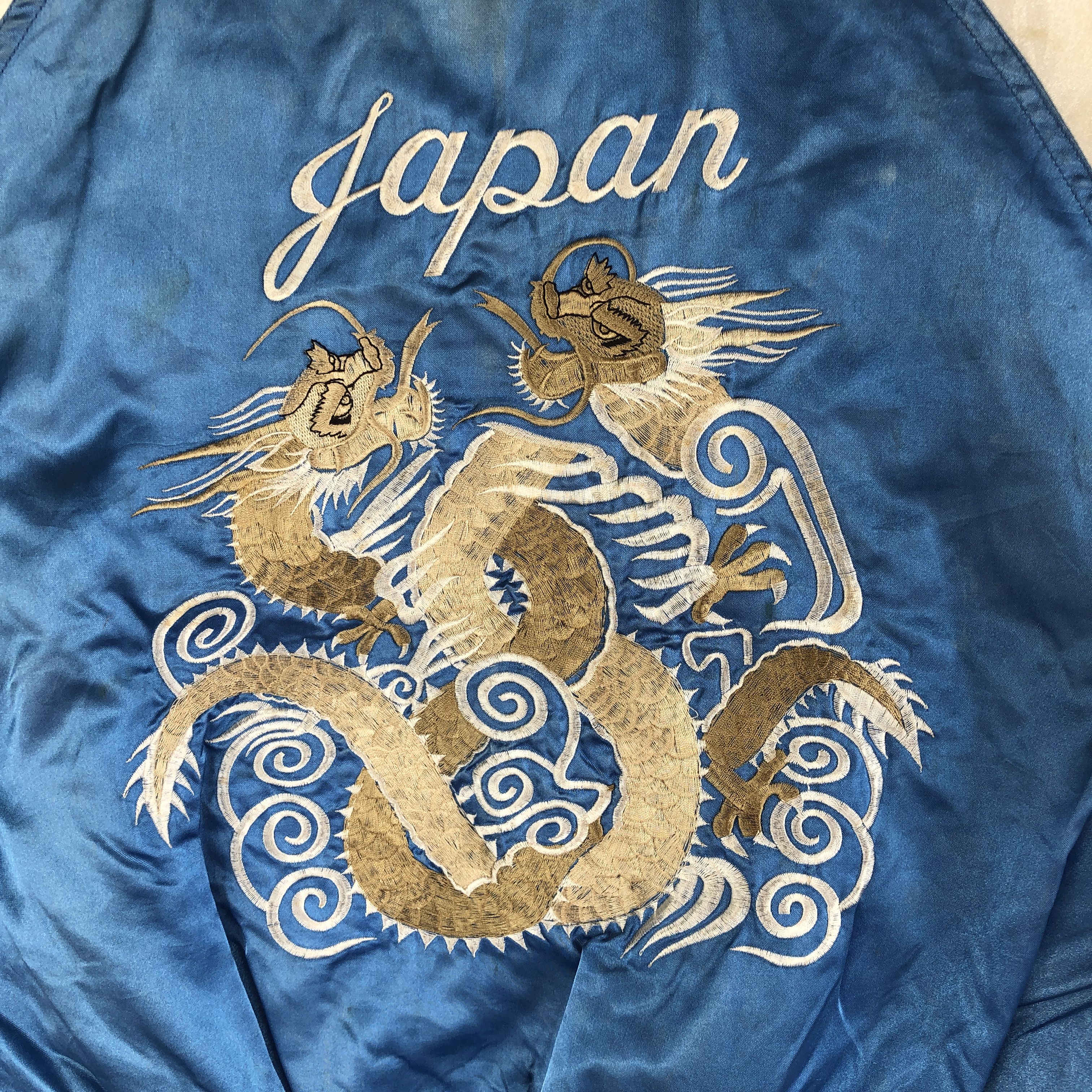 Japanese Brand × Vintage Sukajan Baseball Jacket Japanese Dragon Souvenir Jacket Size US L / EU 52-54 / 3 - 6 Thumbnail
