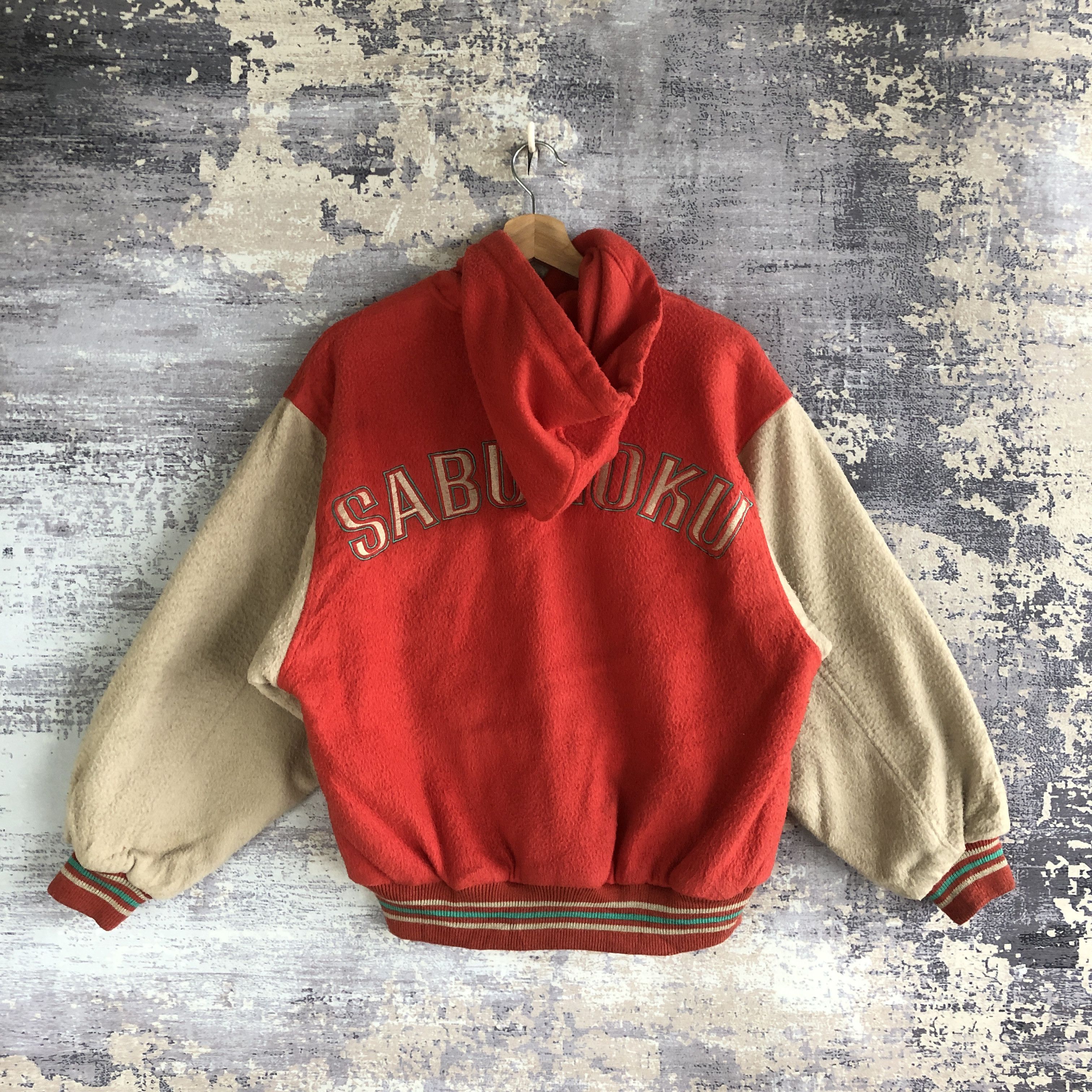 Vintage Vintage Saburoku Varsity Jacket Baseball Hoodie Wool Jacket Size US M / EU 48-50 / 2 - 2 Thumbnail