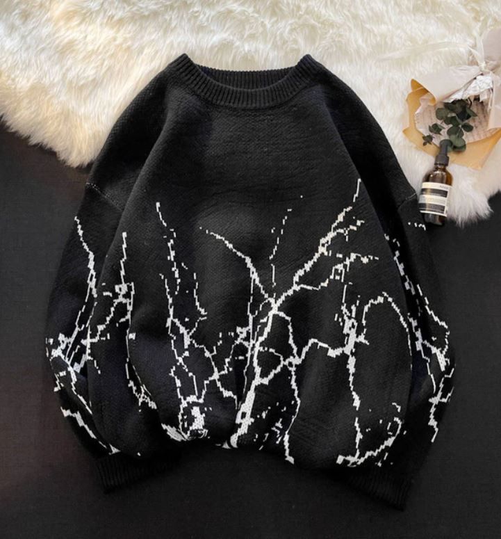 Vintage Harajuku Gothic Black Sweater