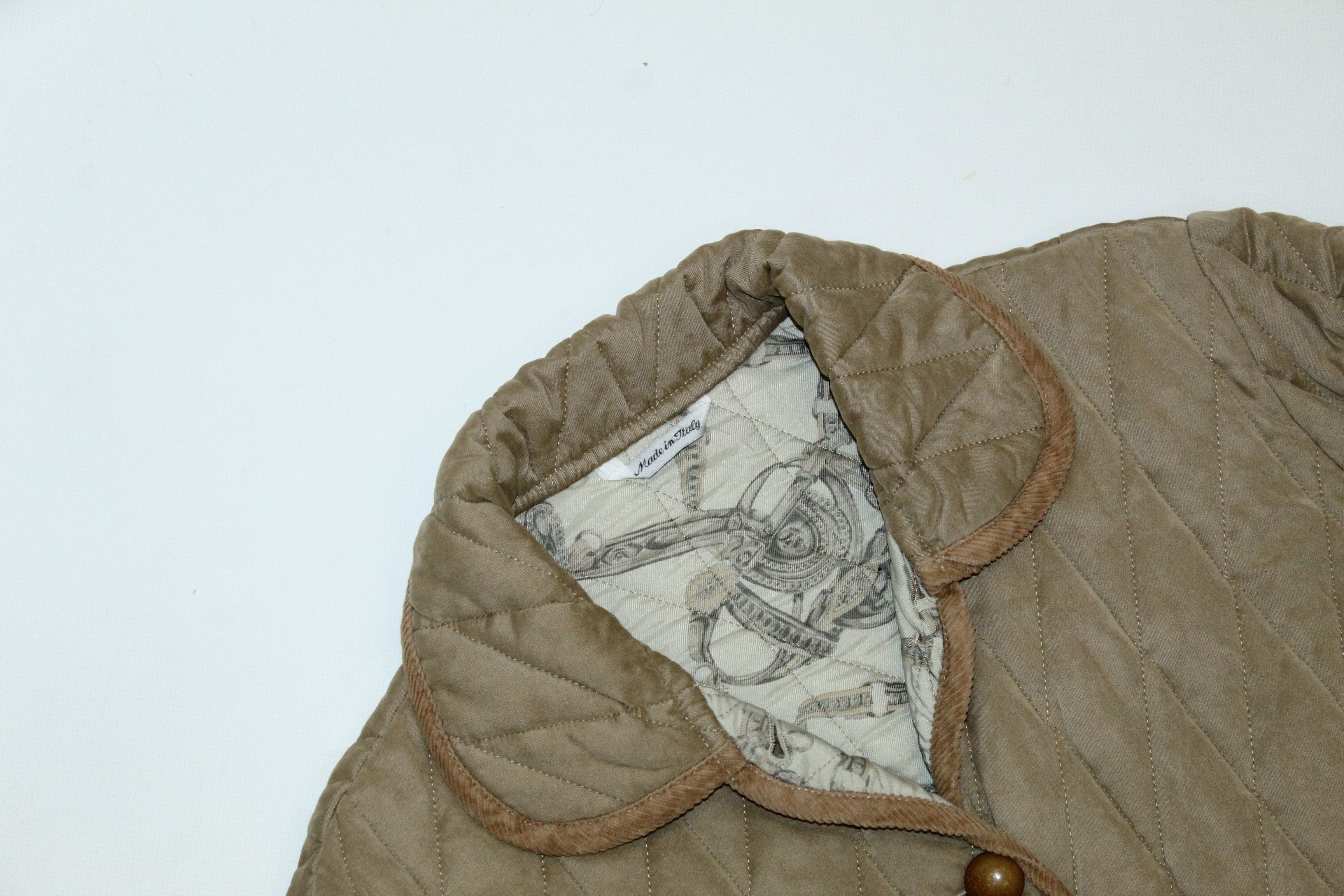 Salvatore Ferragamo Valtherm Heather Antique Quilted Baroque Lined Casual jacket Size US M / EU 48-50 / 2 - 5 Thumbnail