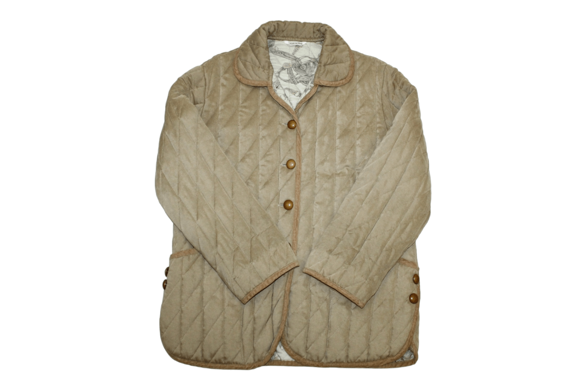 Salvatore Ferragamo Valtherm Heather Antique Quilted Baroque Lined Casual jacket Size US M / EU 48-50 / 2 - 1 Thumbnail
