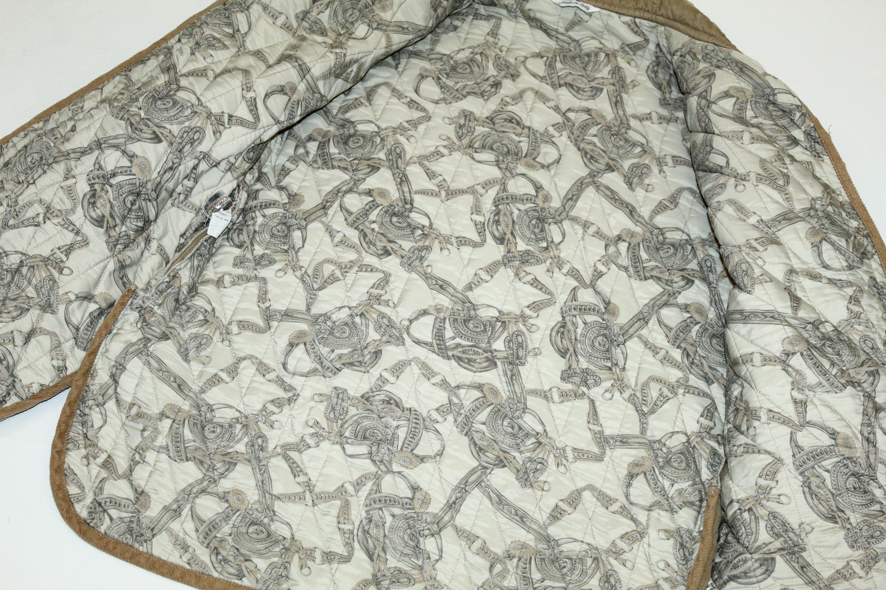 Salvatore Ferragamo Valtherm Heather Antique Quilted Baroque Lined Casual jacket Size US M / EU 48-50 / 2 - 6 Thumbnail