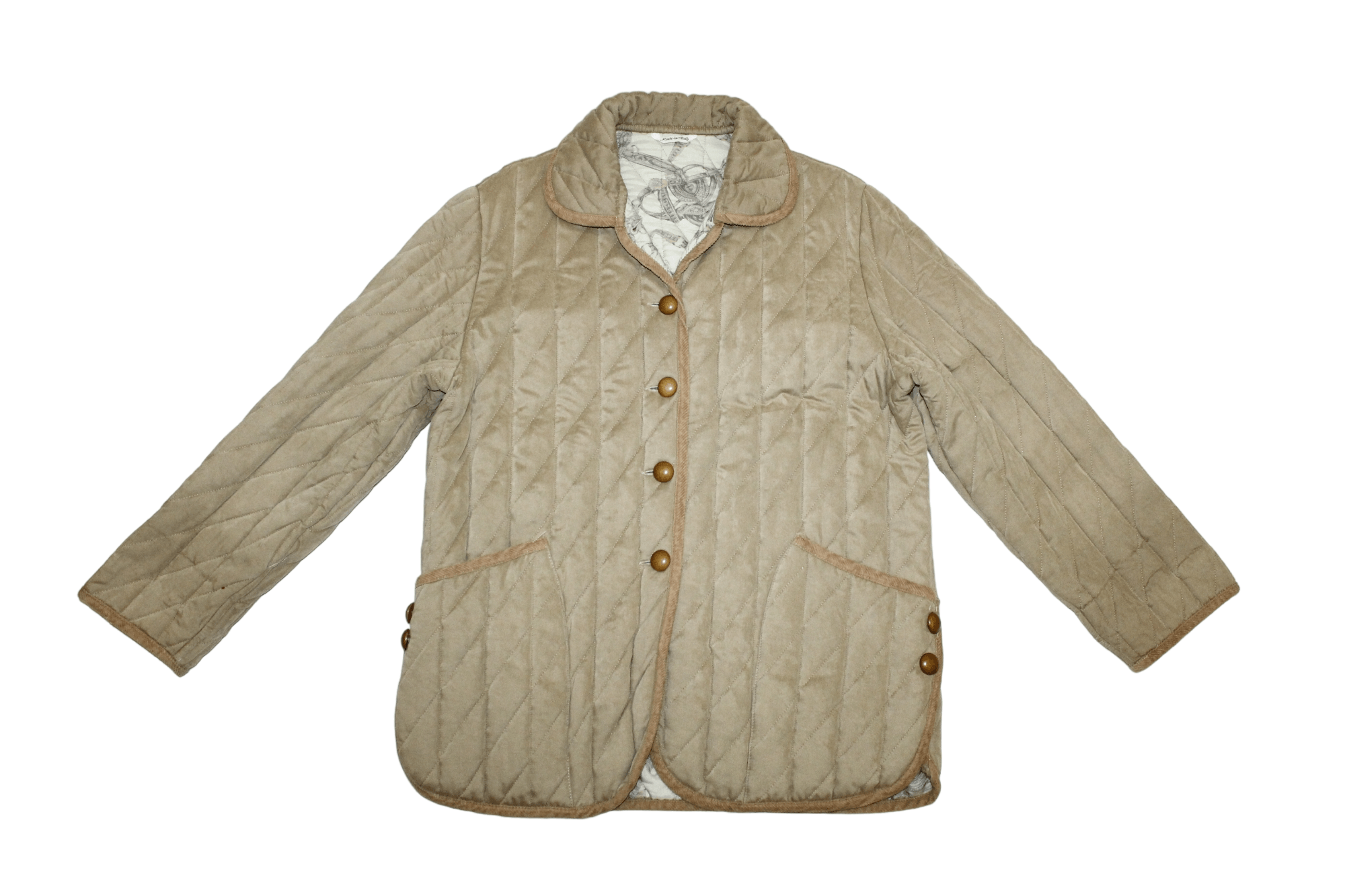 Salvatore Ferragamo Valtherm Heather Antique Quilted Baroque Lined Casual jacket Size US M / EU 48-50 / 2 - 11 Thumbnail