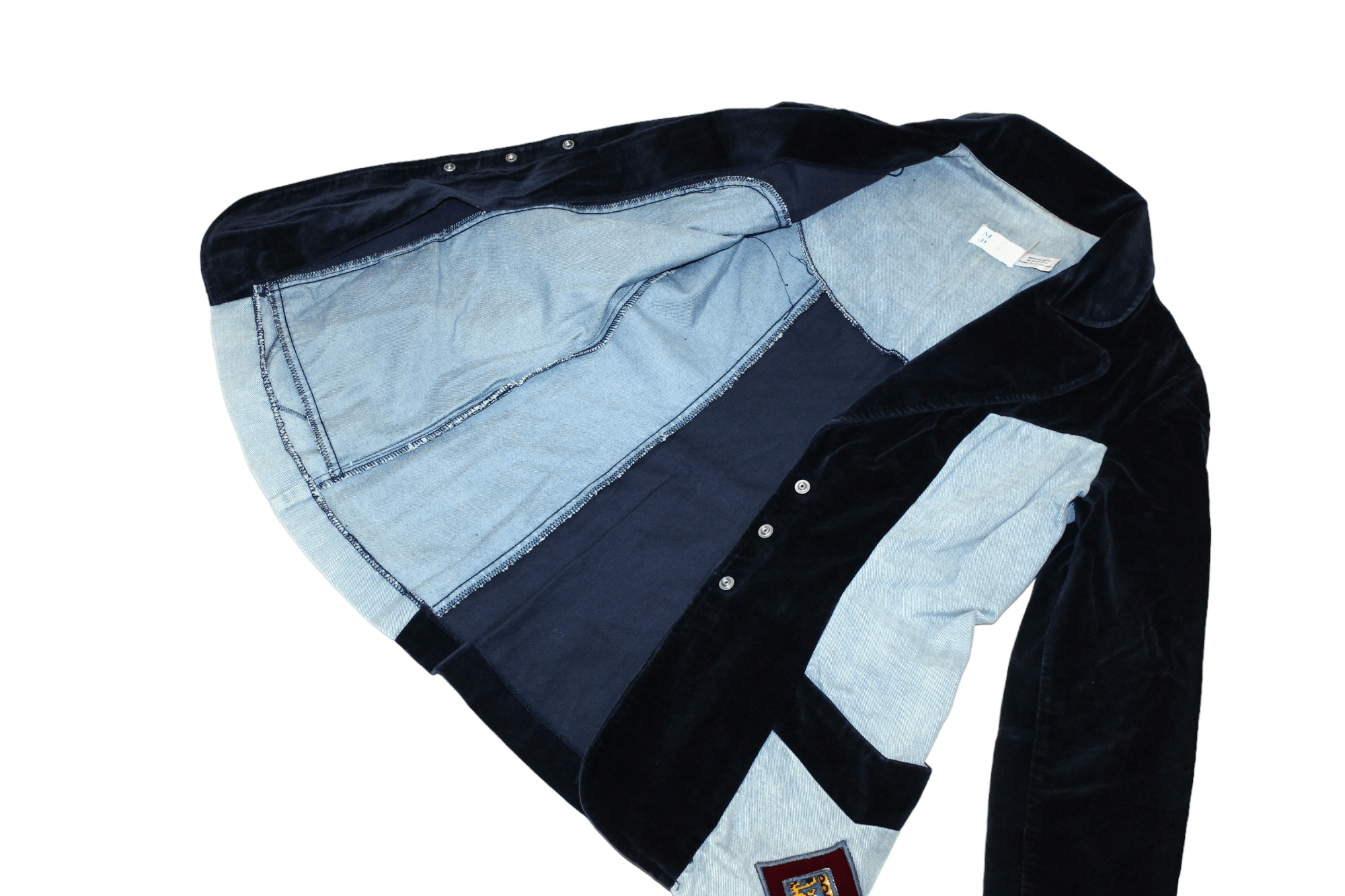 Vintage VTG Modern Juniors by Union Made Velour & Denim Chore Jacket Size US M / EU 48-50 / 2 - 7 Thumbnail