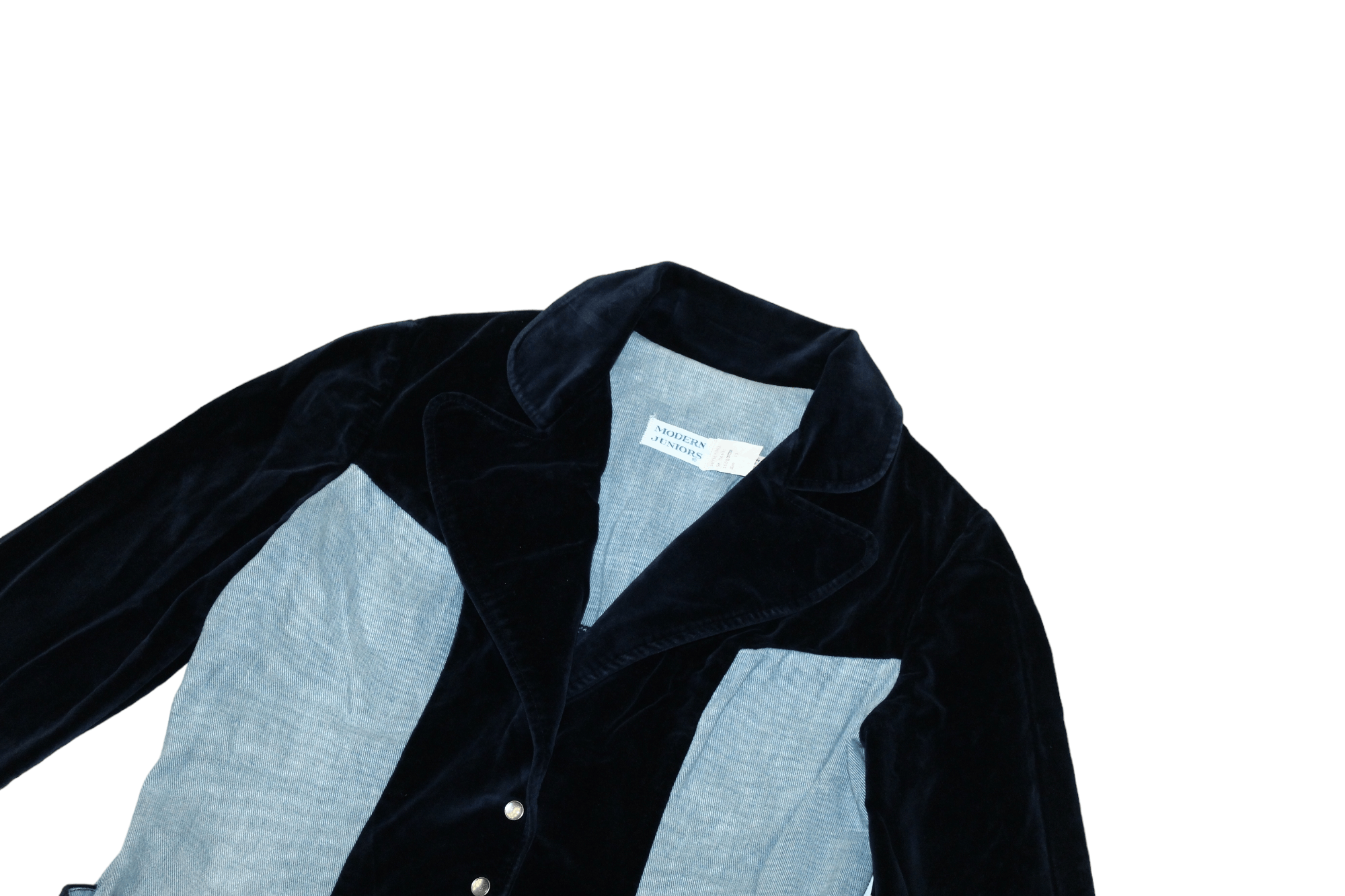 Vintage VTG Modern Juniors by Union Made Velour & Denim Chore Jacket Size US M / EU 48-50 / 2 - 3 Thumbnail