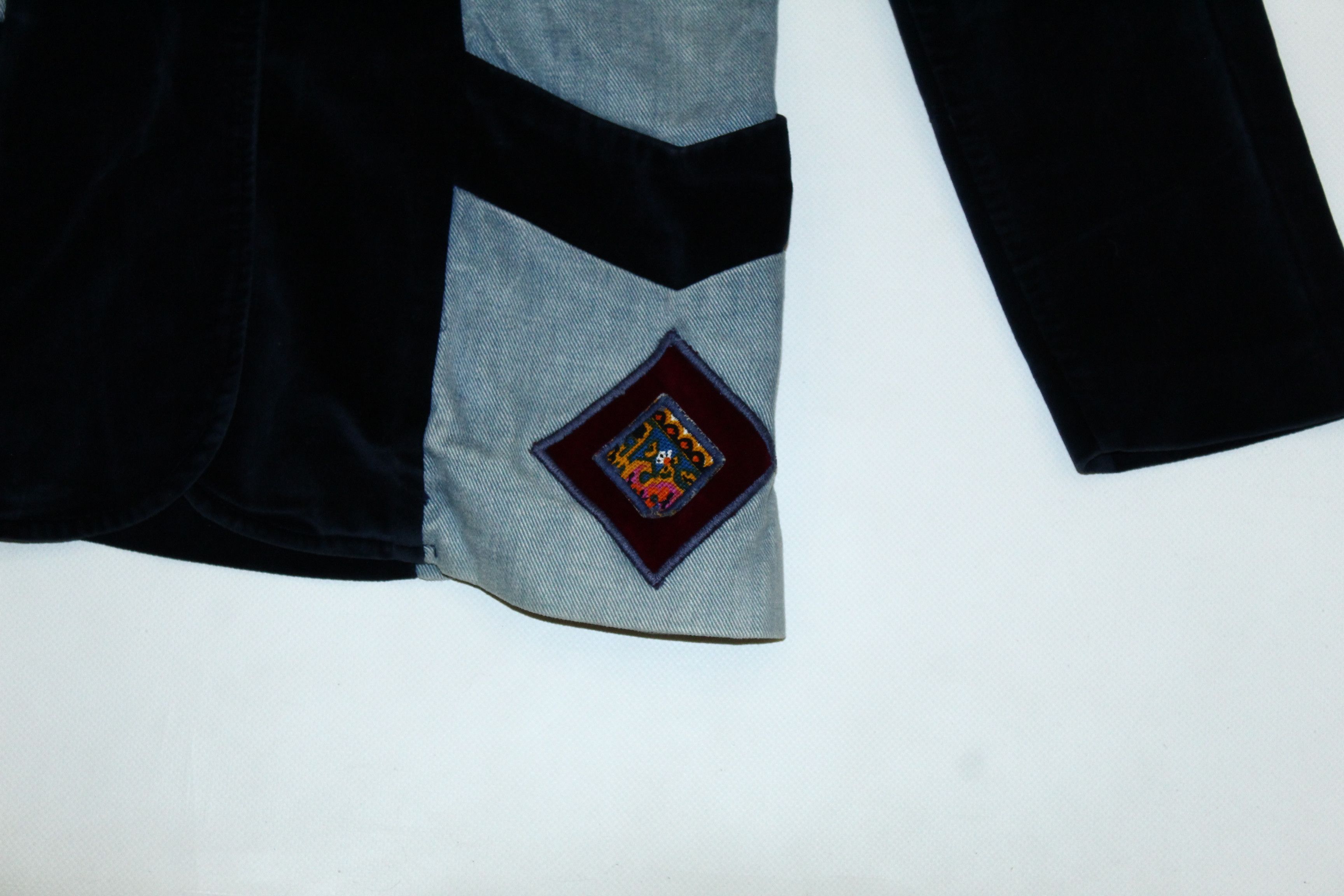 Vintage VTG Modern Juniors by Union Made Velour & Denim Chore Jacket Size US M / EU 48-50 / 2 - 14 Thumbnail