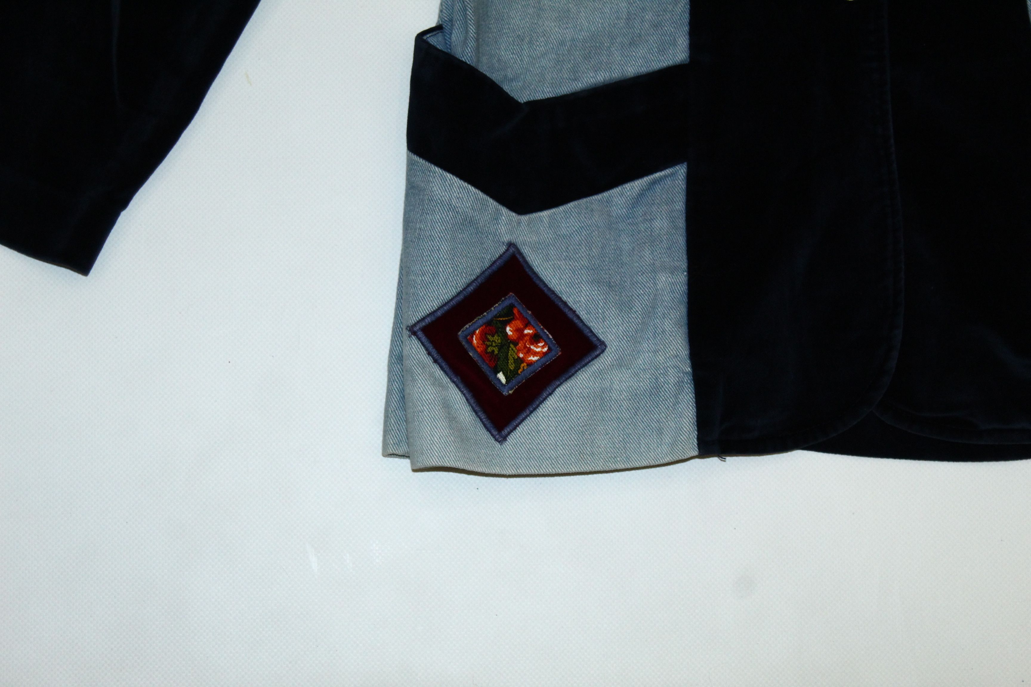 Vintage VTG Modern Juniors by Union Made Velour & Denim Chore Jacket Size US M / EU 48-50 / 2 - 13 Thumbnail