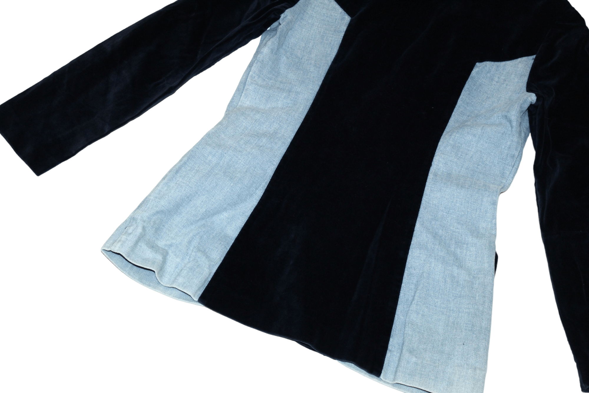 Vintage VTG Modern Juniors by Union Made Velour & Denim Chore Jacket Size US M / EU 48-50 / 2 - 12 Thumbnail